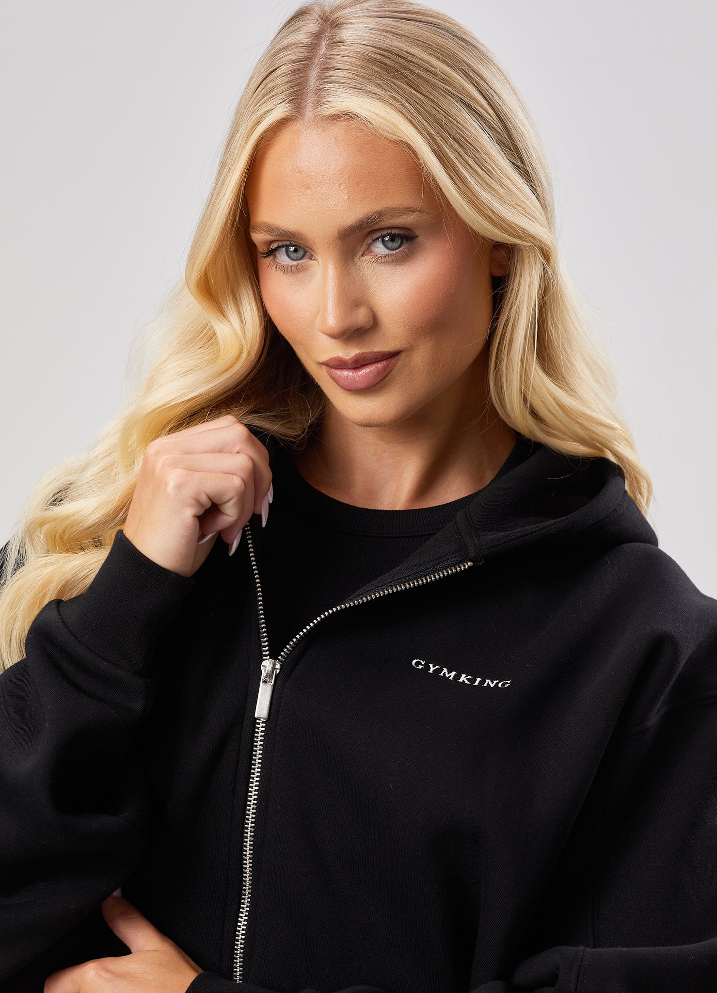 Gym King 365 Oversized Zip Up Hoodie - Black 6