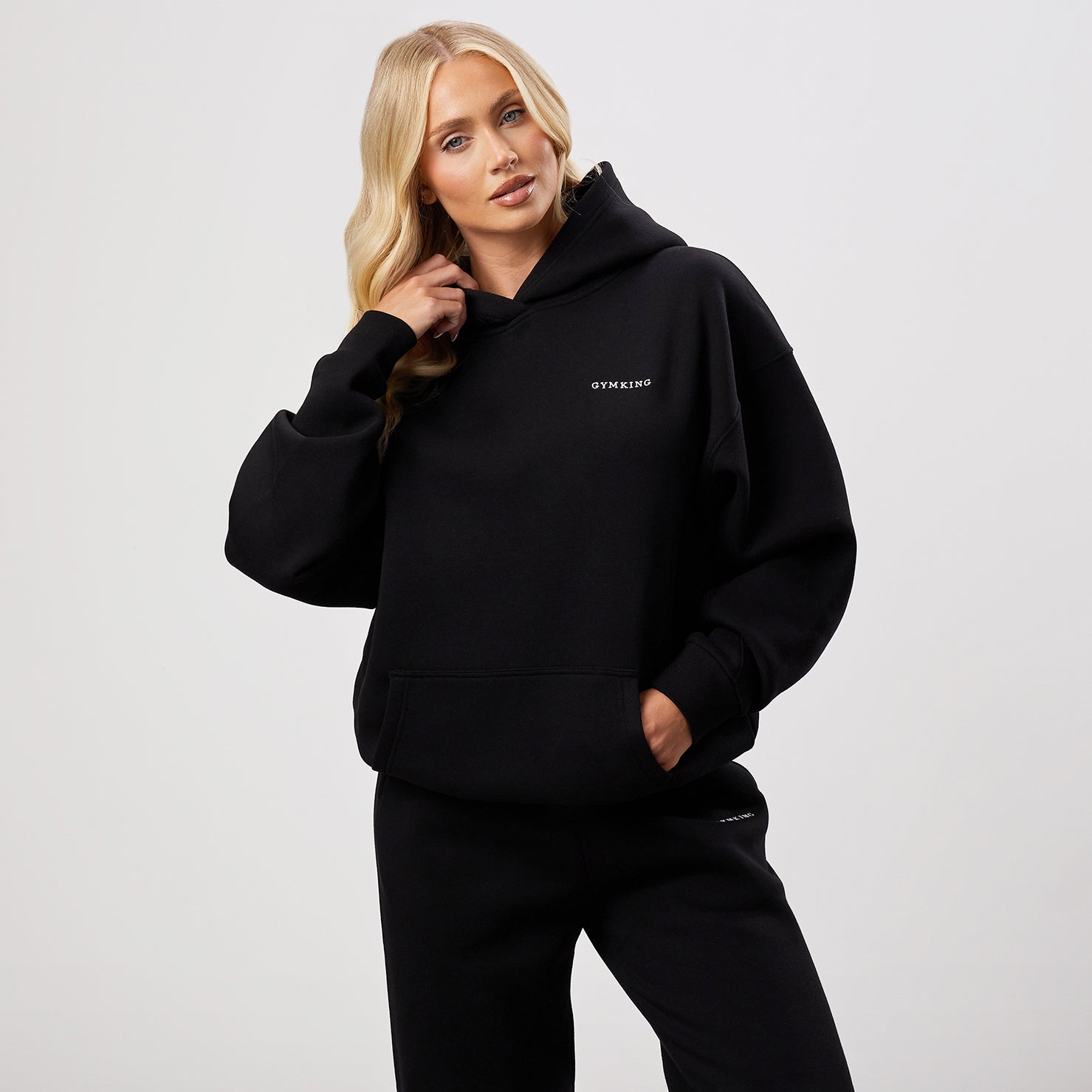 Gym King 365 Relaxed Fit Fleece Hoodie - Black 6