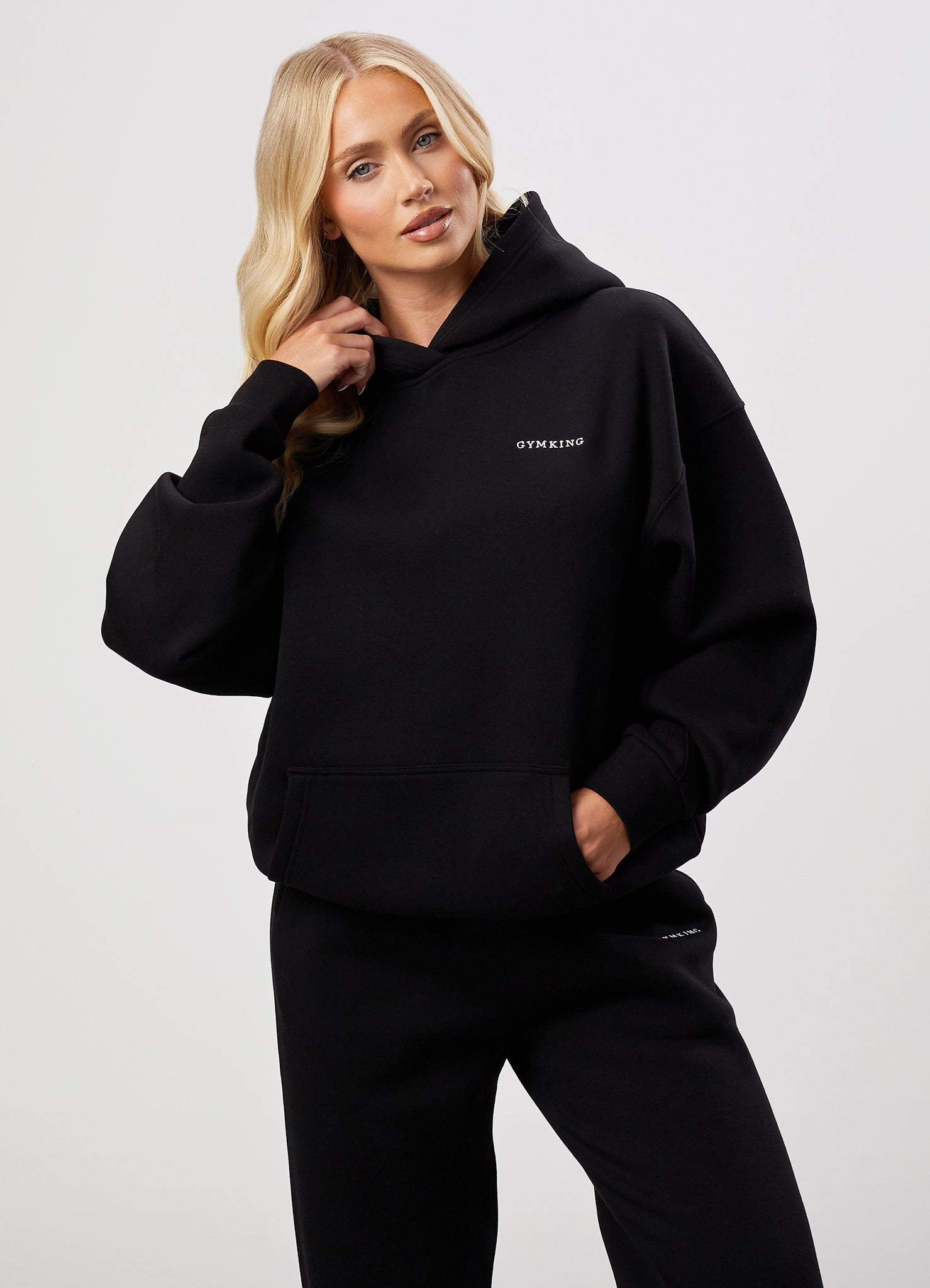 Gym King 365 Relaxed Fit Fleece Hoodie - Black 6