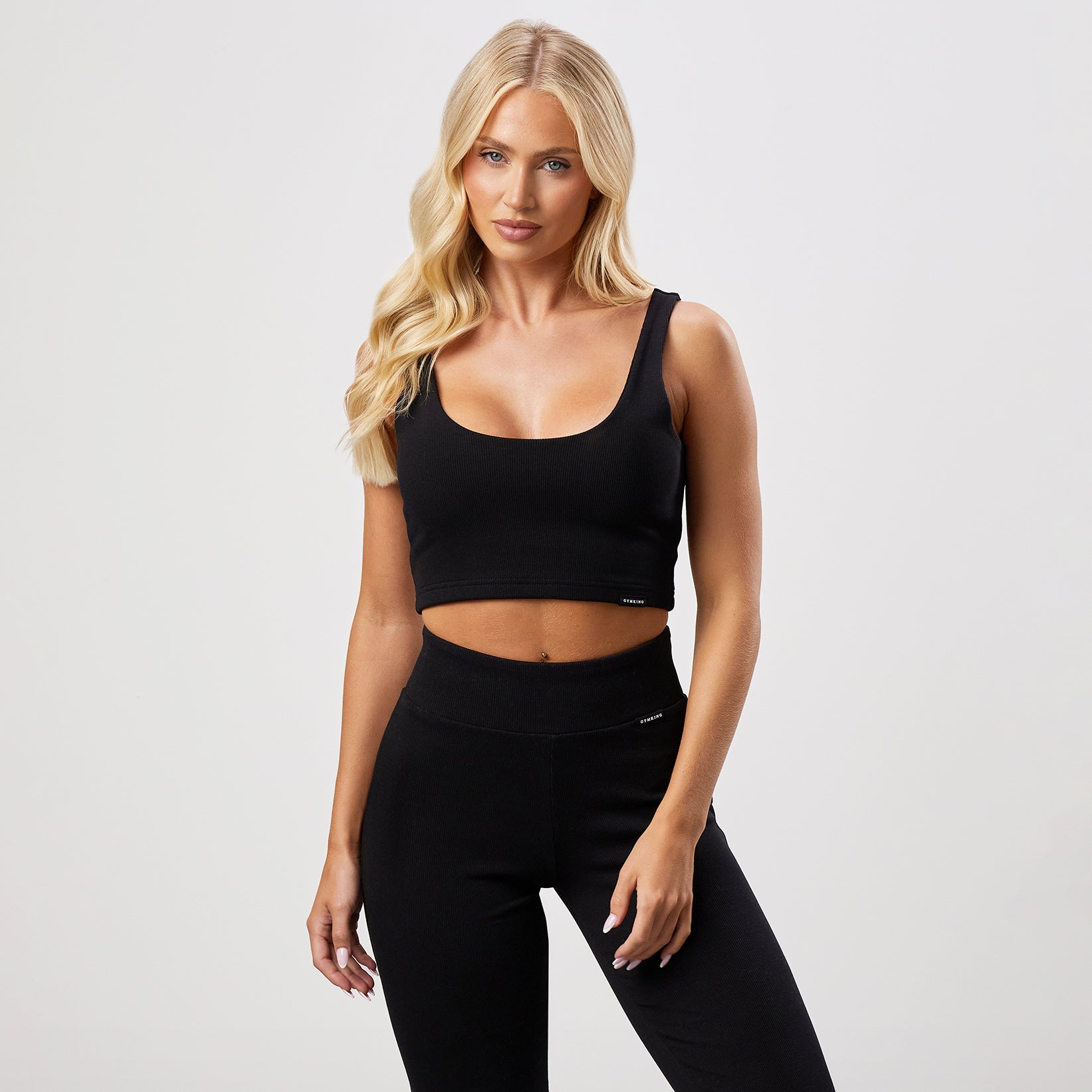 Gym King 365 Rib Scoop Neck Bralette - Black 6