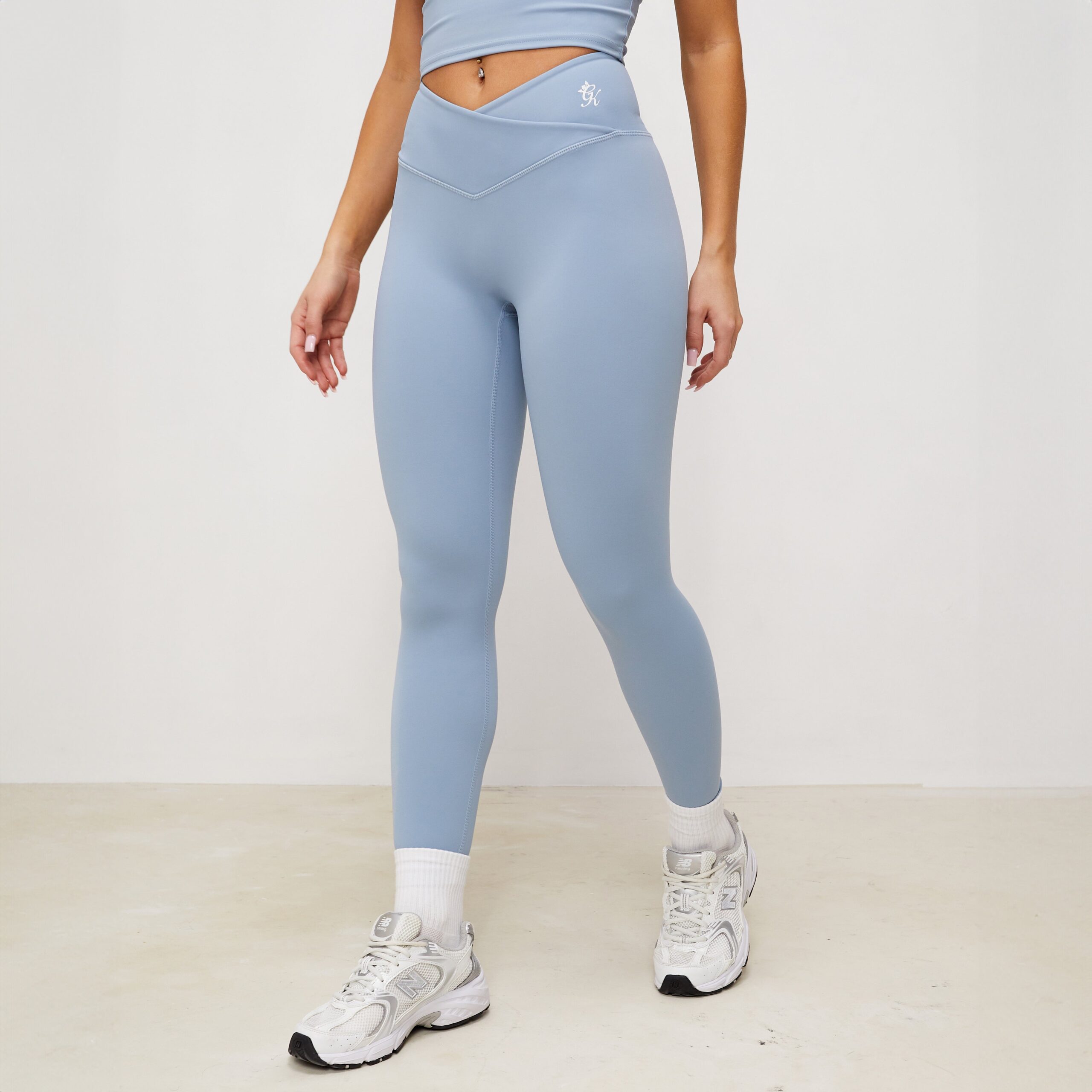 Gym King 365 Wrap Over Legging - Powder Blue 6