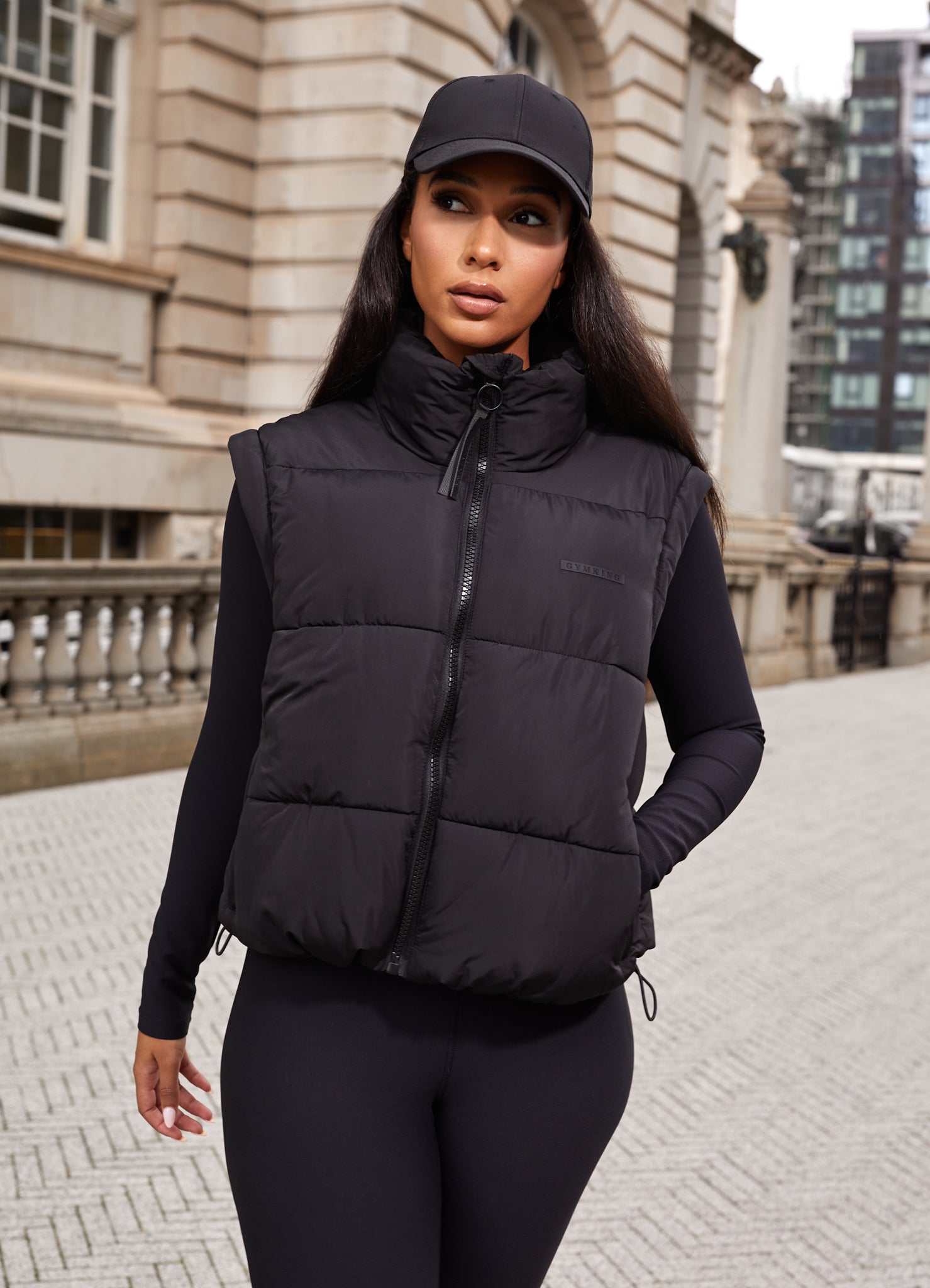 Gym King Align 2-in-1 Crop Puffer - Black 8