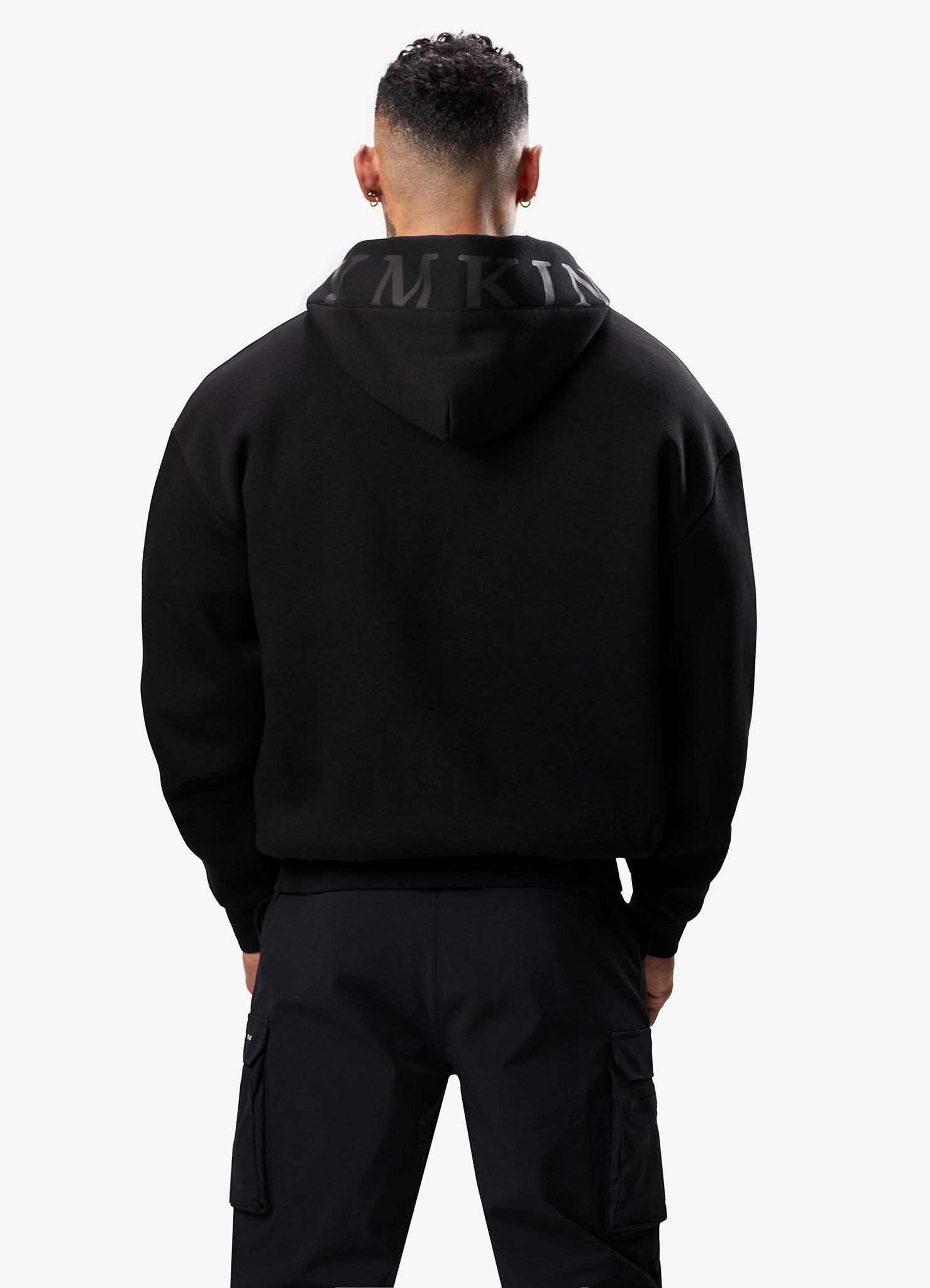 Gym King Alpha 1/2 Zip Hood - Black Xs