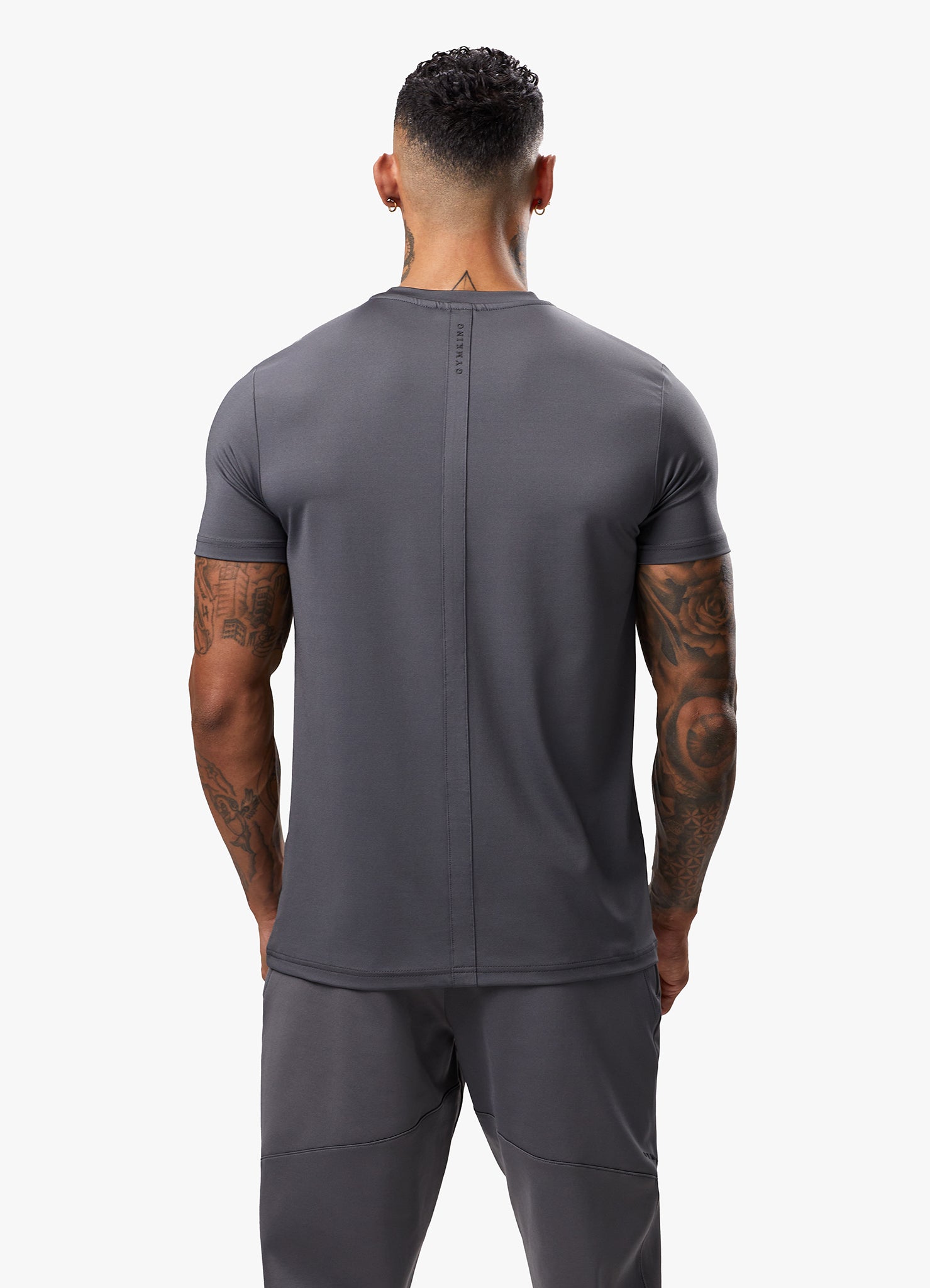 Gym King Alpha Poly Tee - Graphite Xs