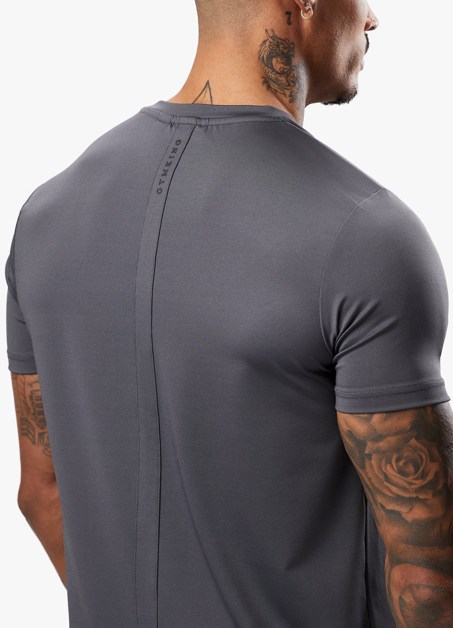 Gym King Alpha Poly Tee - Graphite Xs