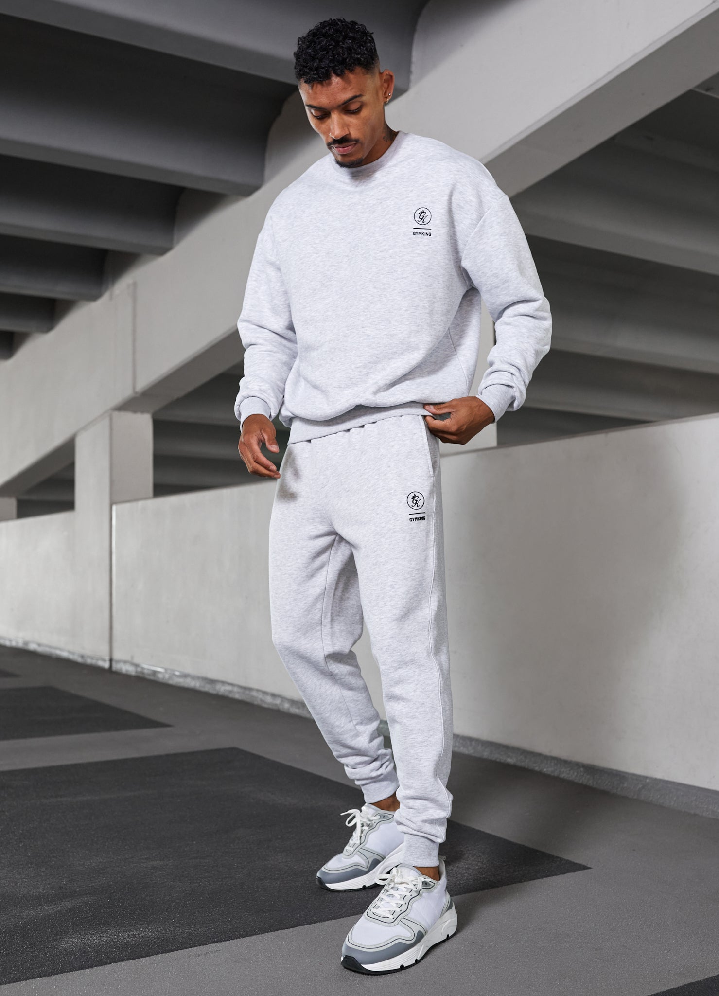 Gym King Aventus Jogger - Snow Marl Xs