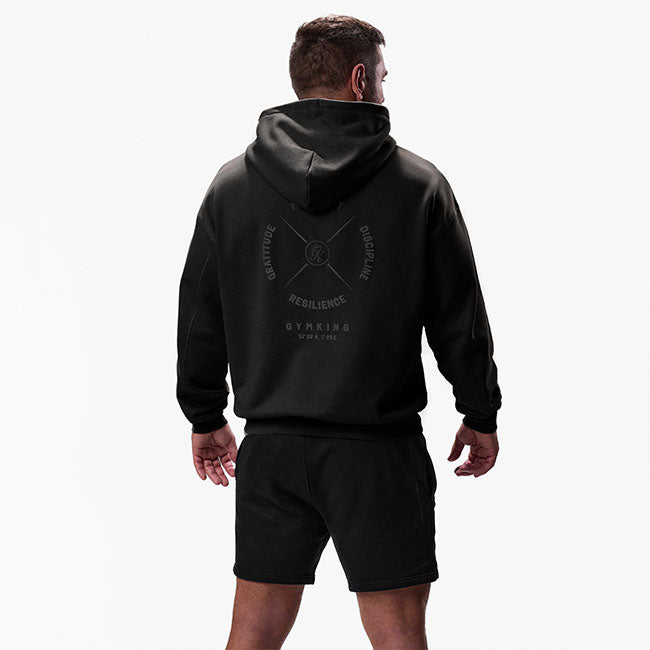 Gym King Compass Hood - Black Xs