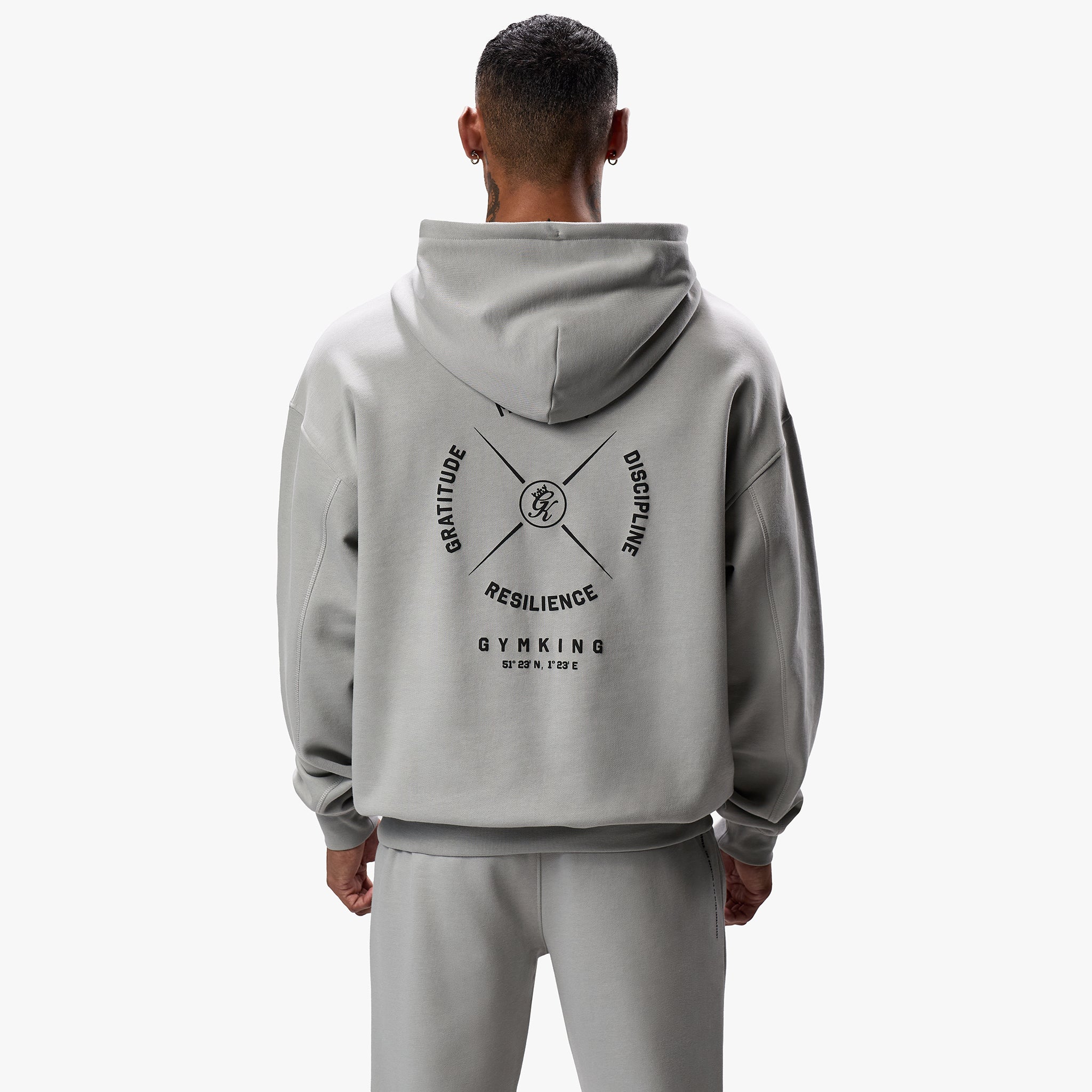 Gym King Compass Hood - Urban Grey Xs