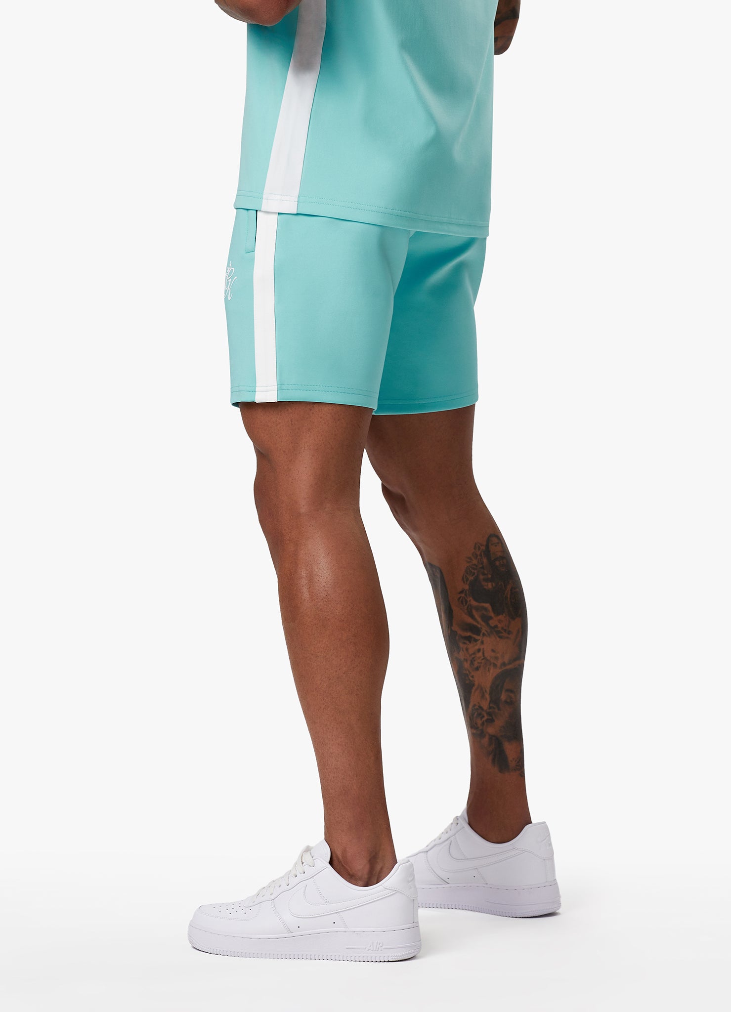 Gym King Core Plus Poly Short - Aqua Blue M