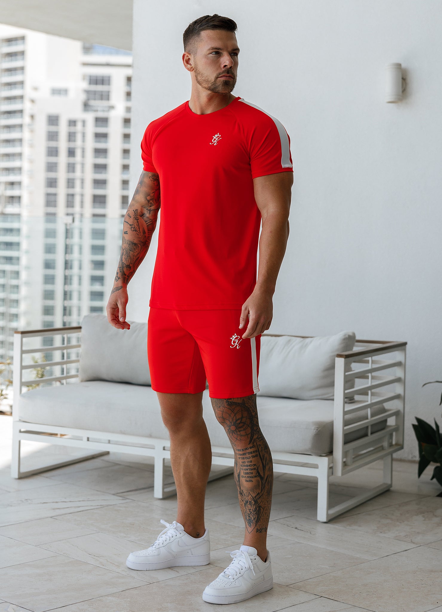 Gym King Core Plus Poly Short - Chilli Red L