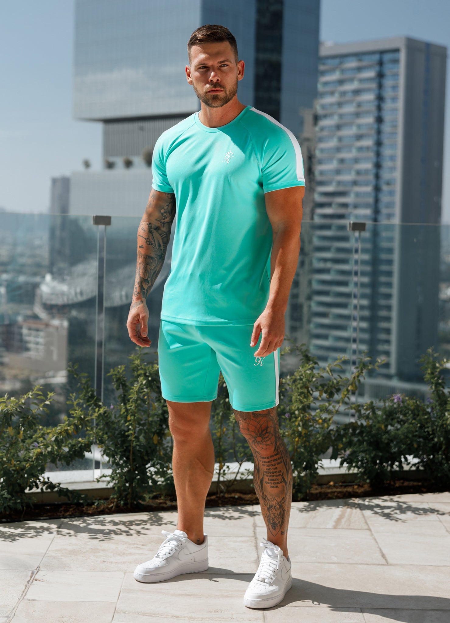 Gym King Core Plus Poly Short - Marine Green M