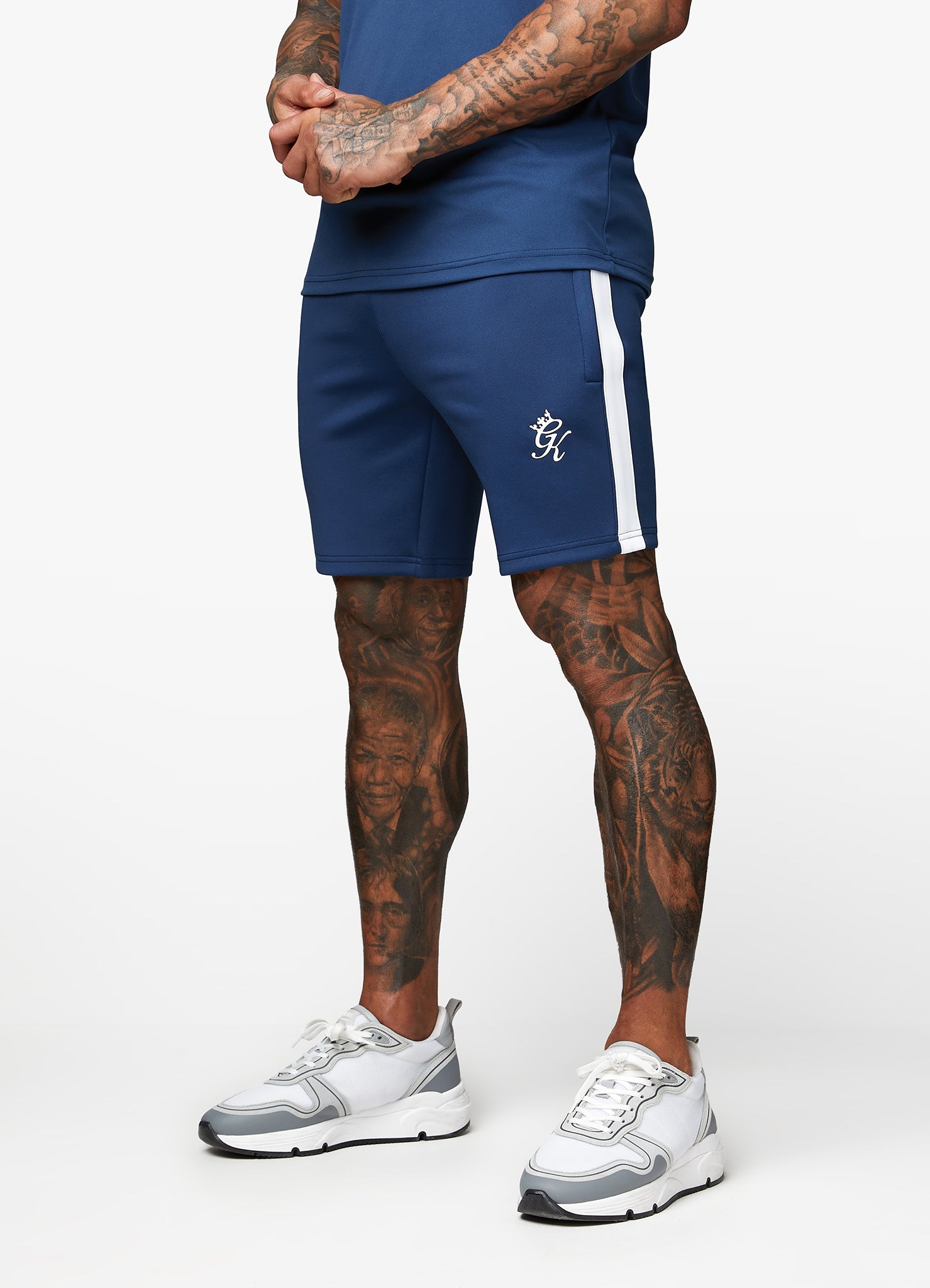 Gym King Core Plus Poly Short - Moonlight Blue Xs