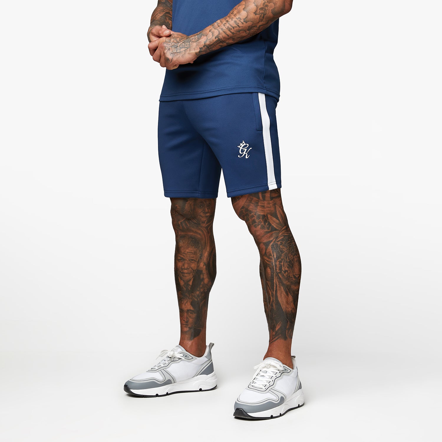 Gym King Core Plus Poly Short - Moonlight Blue Xs