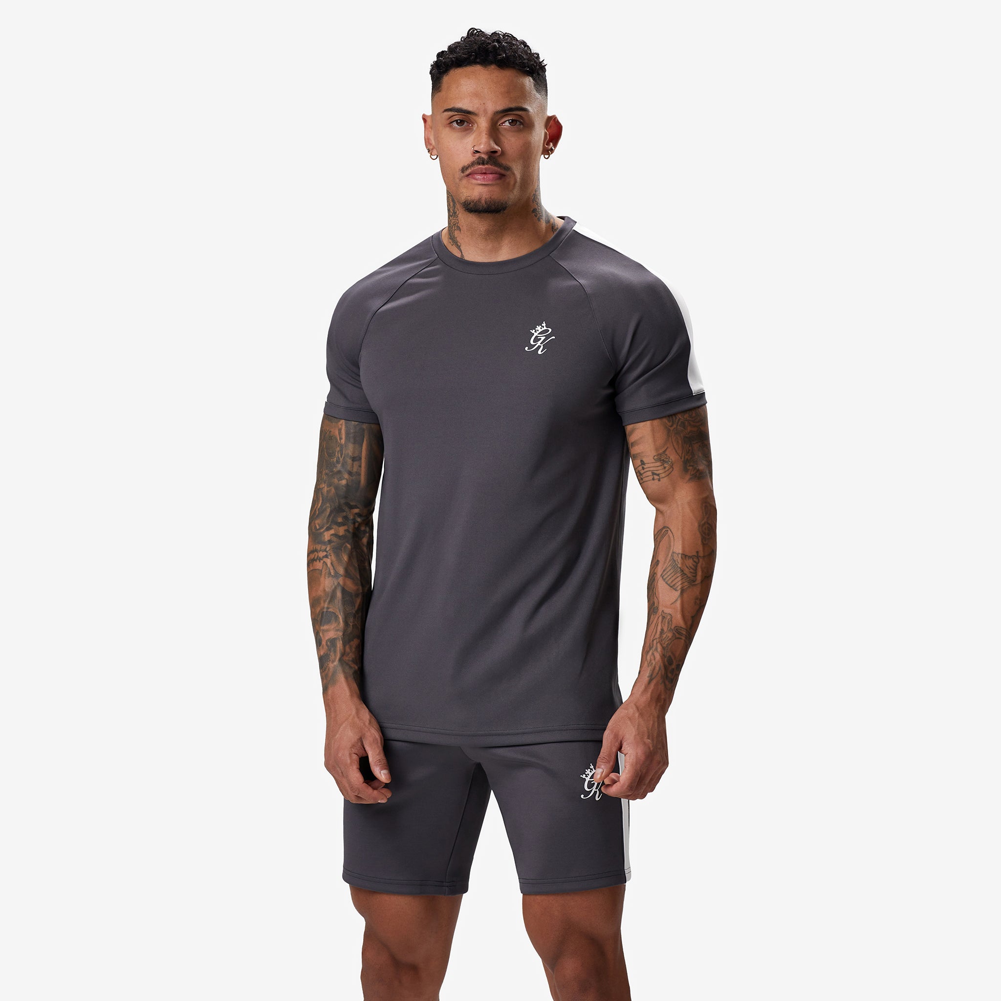 Gym King Core Plus Poly Tee - Graphite Xs