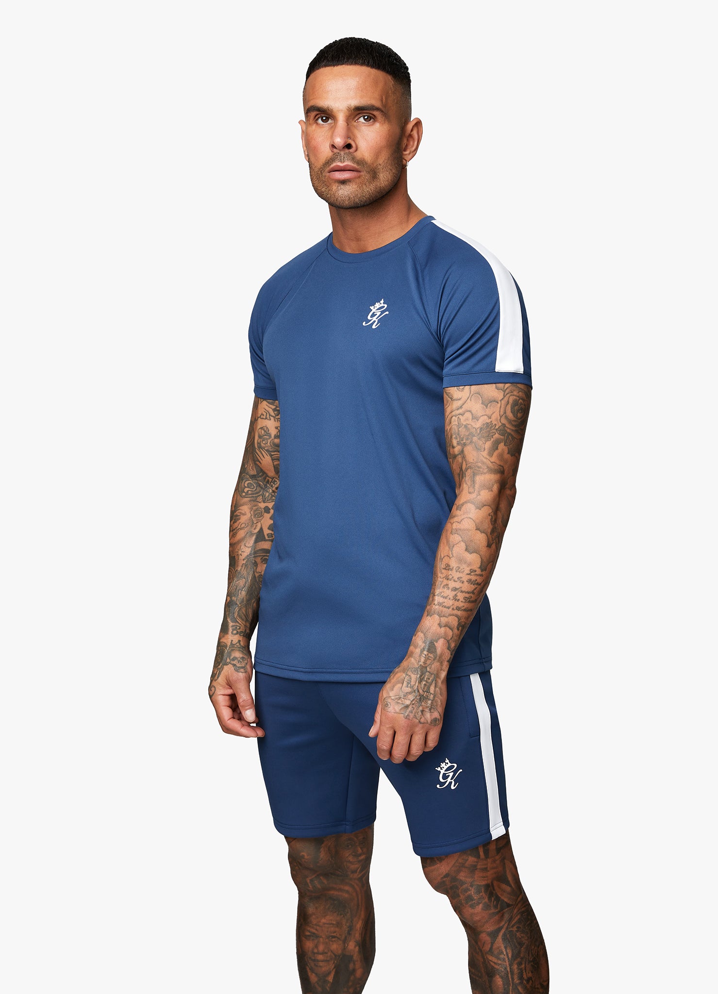 Gym King Core Plus Poly Tee - Moonlight Blue Xs