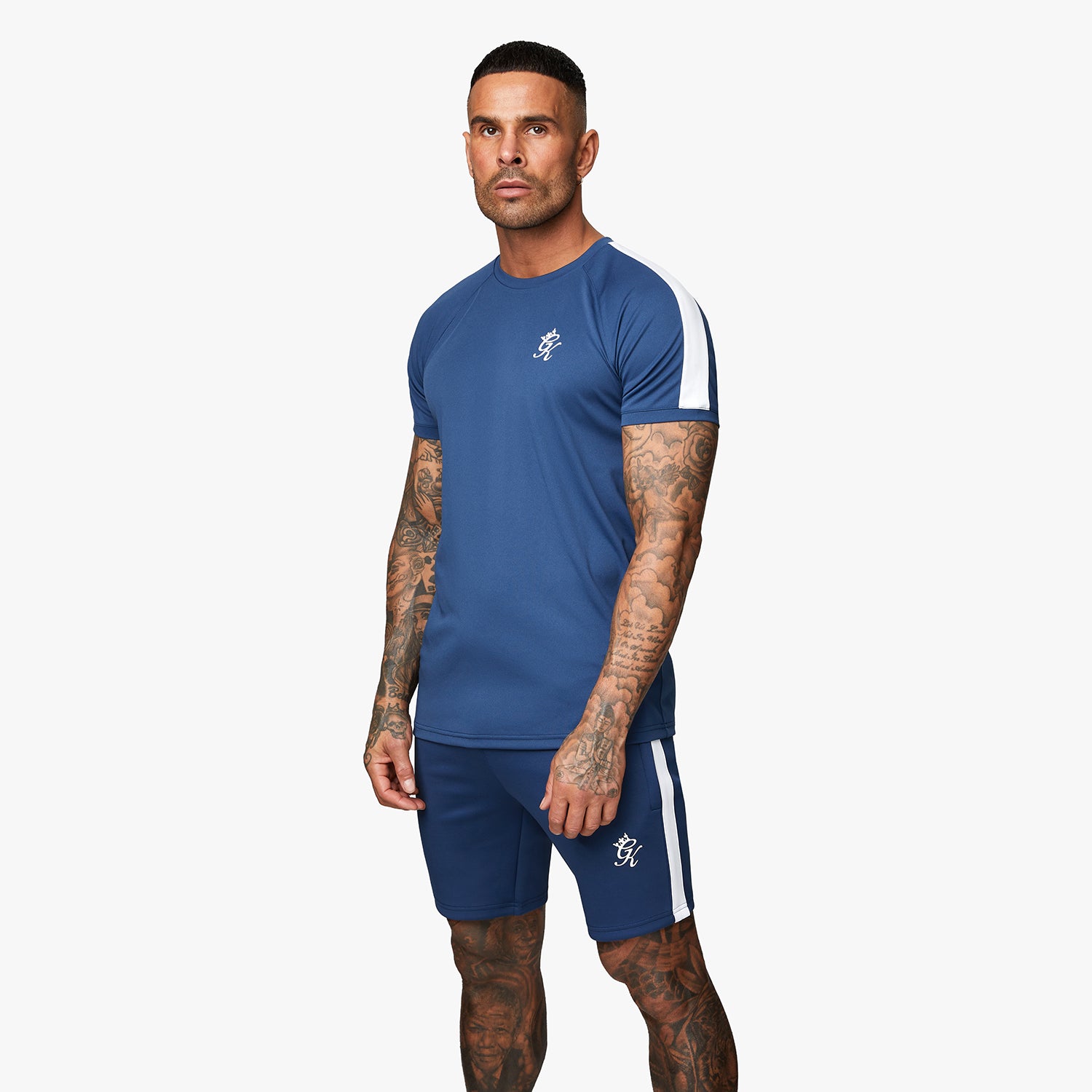 Gym King Core Plus Poly Tee - Moonlight Blue Xs