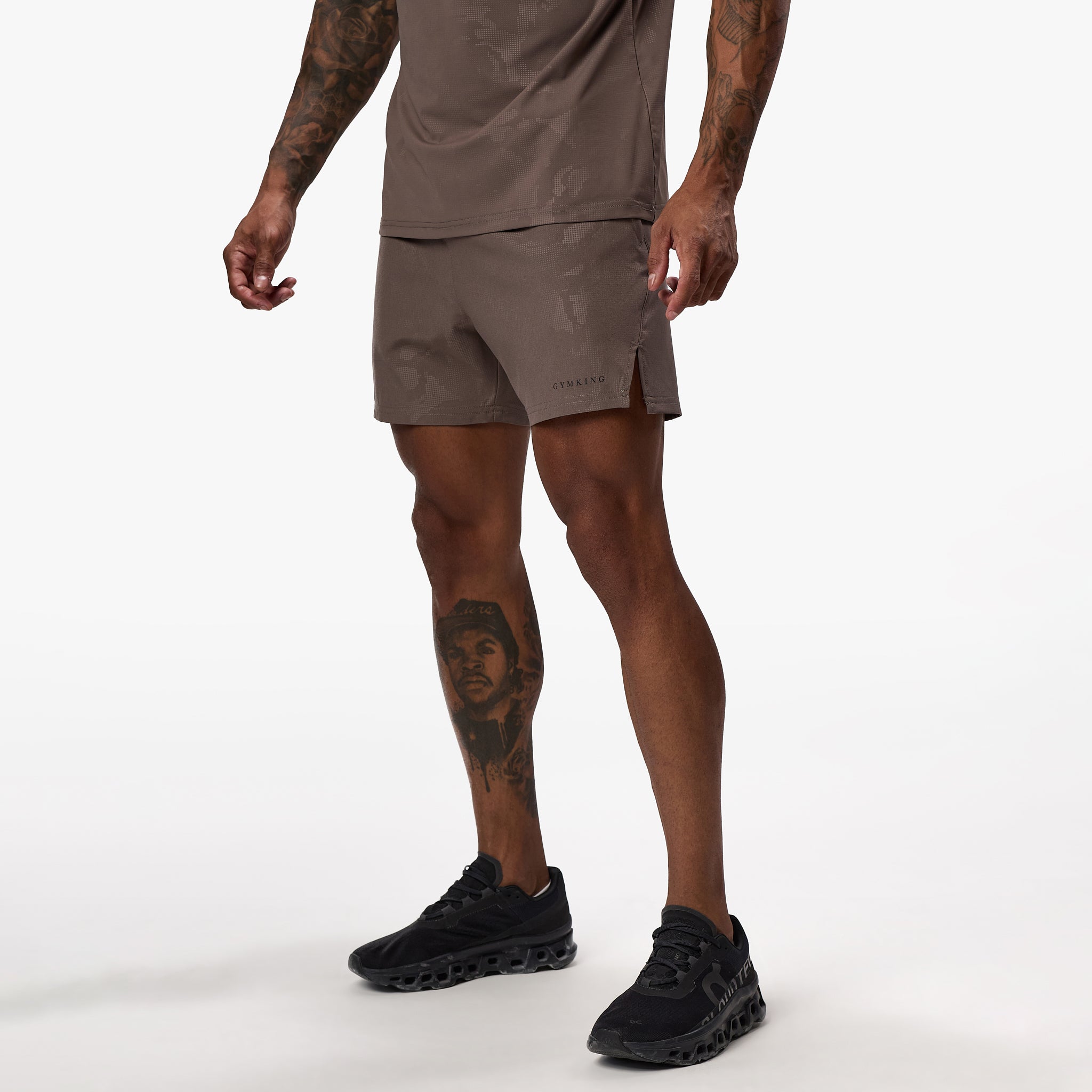 Gym King Debossed Camo Short - Iron Xs