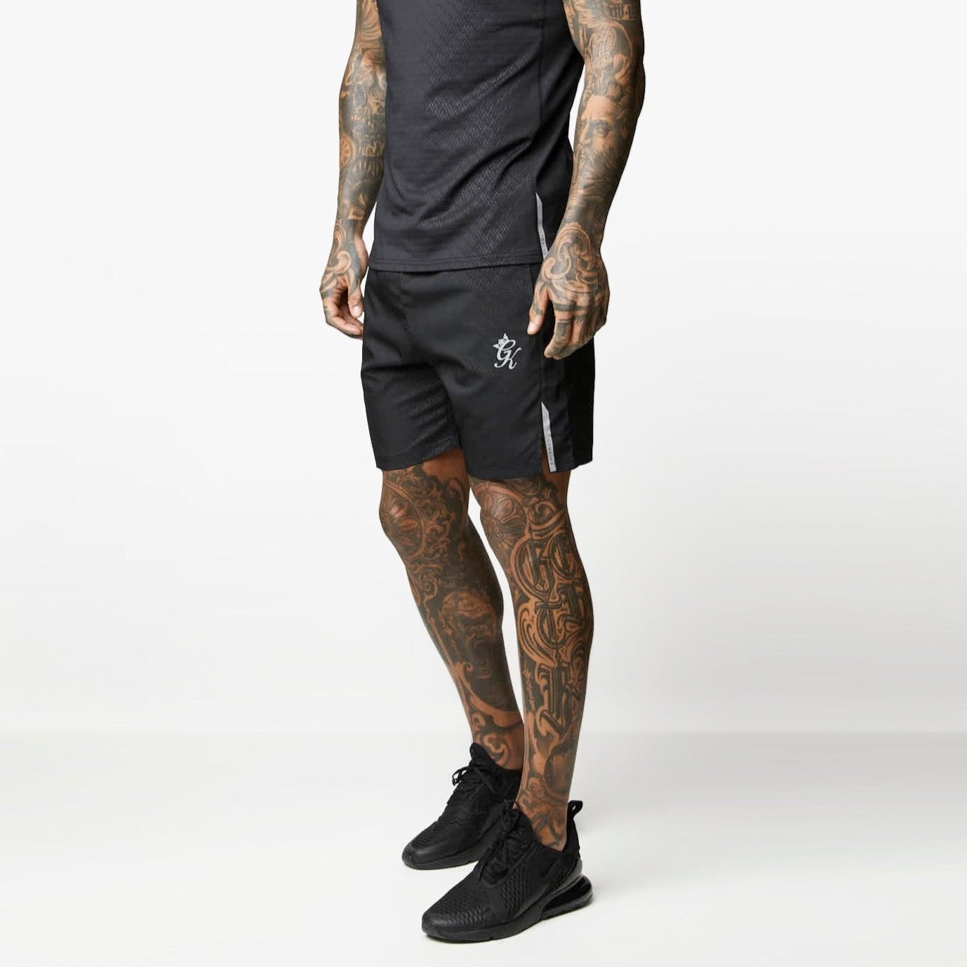 Gym King Debossed Energy Short - 6" - Black AOP Xs