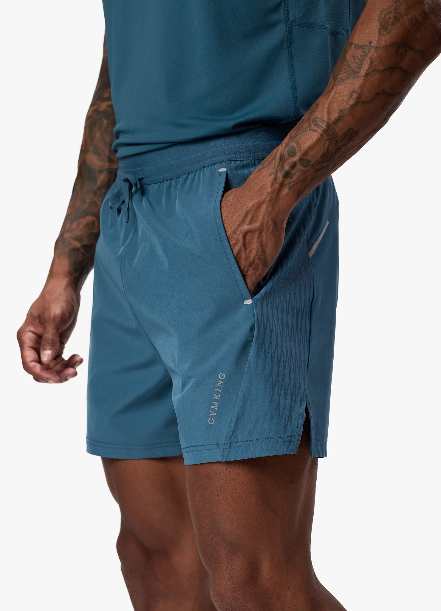 Gym King Divergent Short - Lake Blue Xs