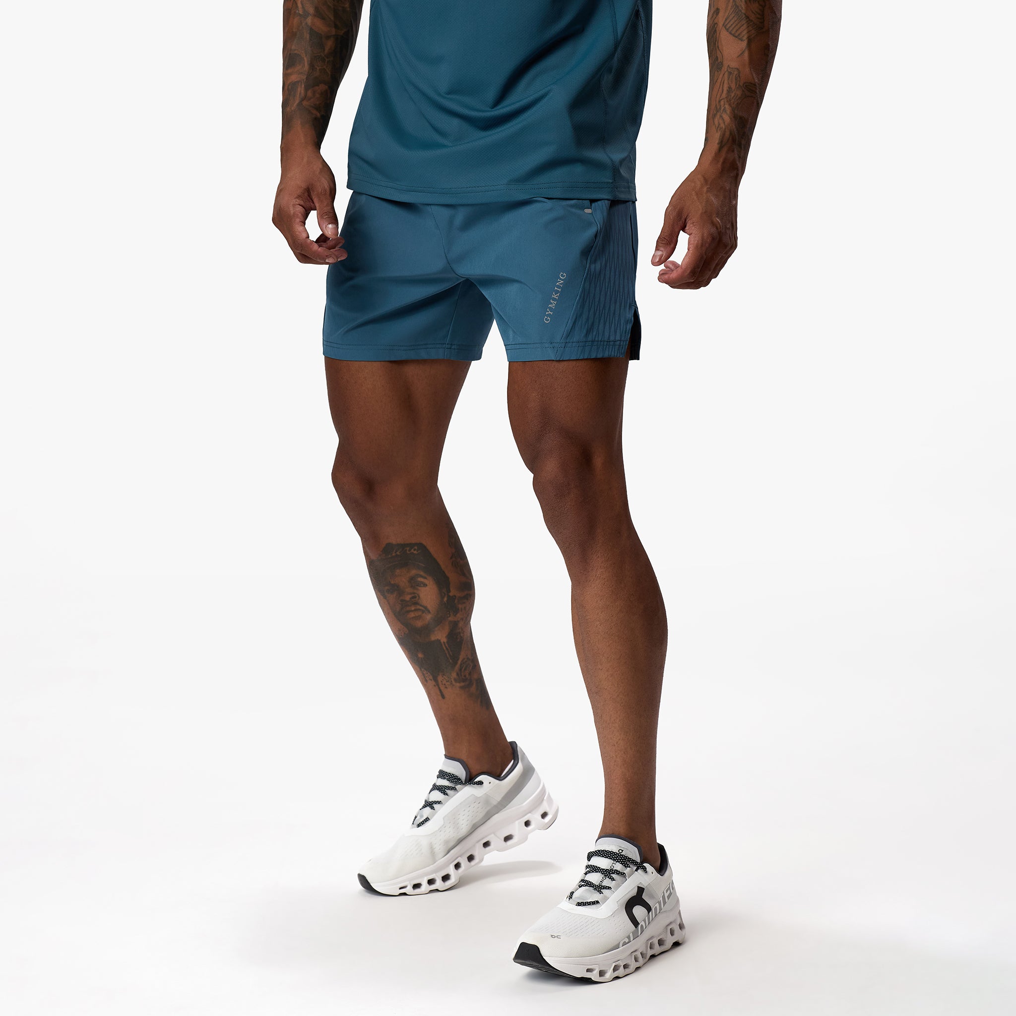 Gym King Divergent Short - Lake Blue Xs