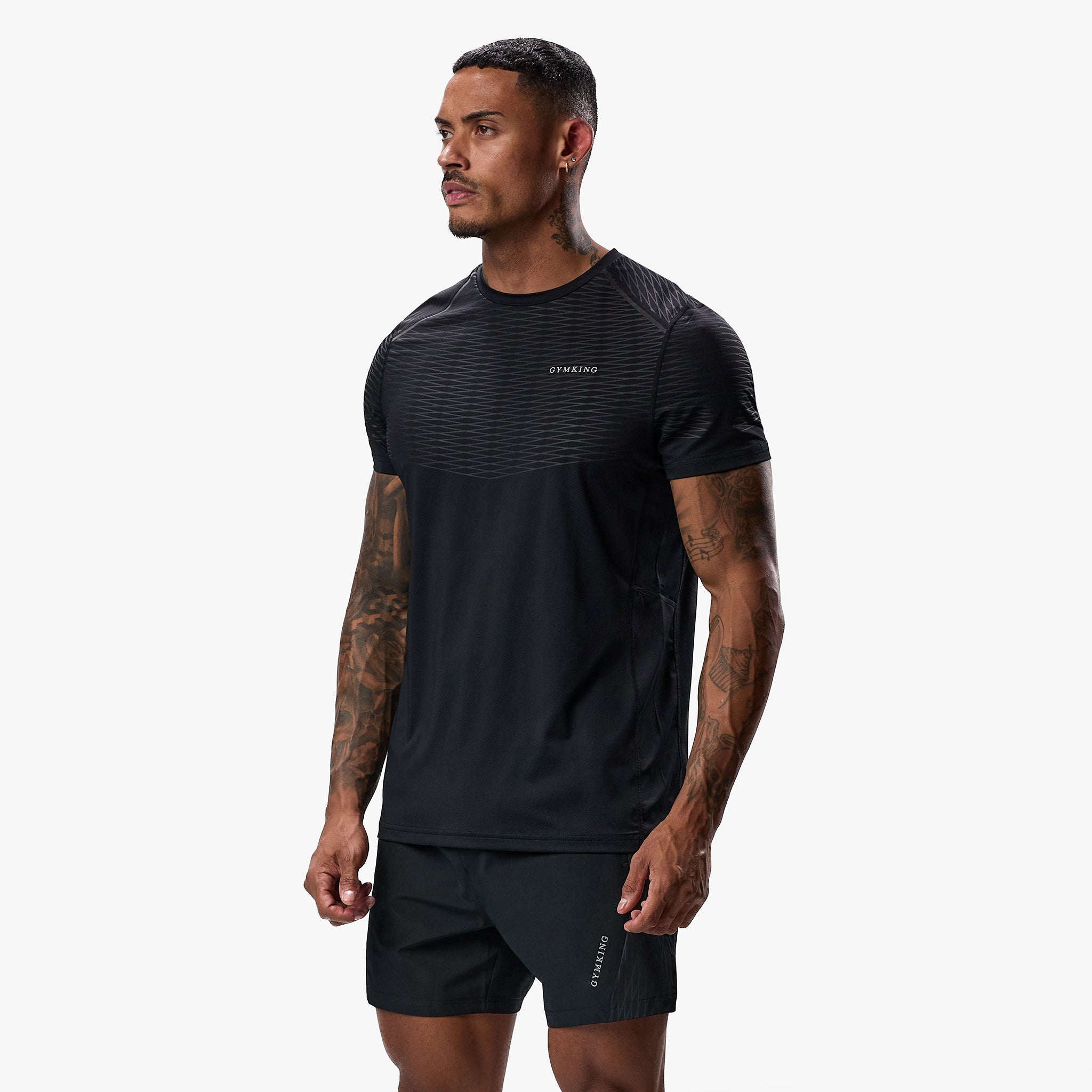 Gym King Divergent Tee - Black Xs