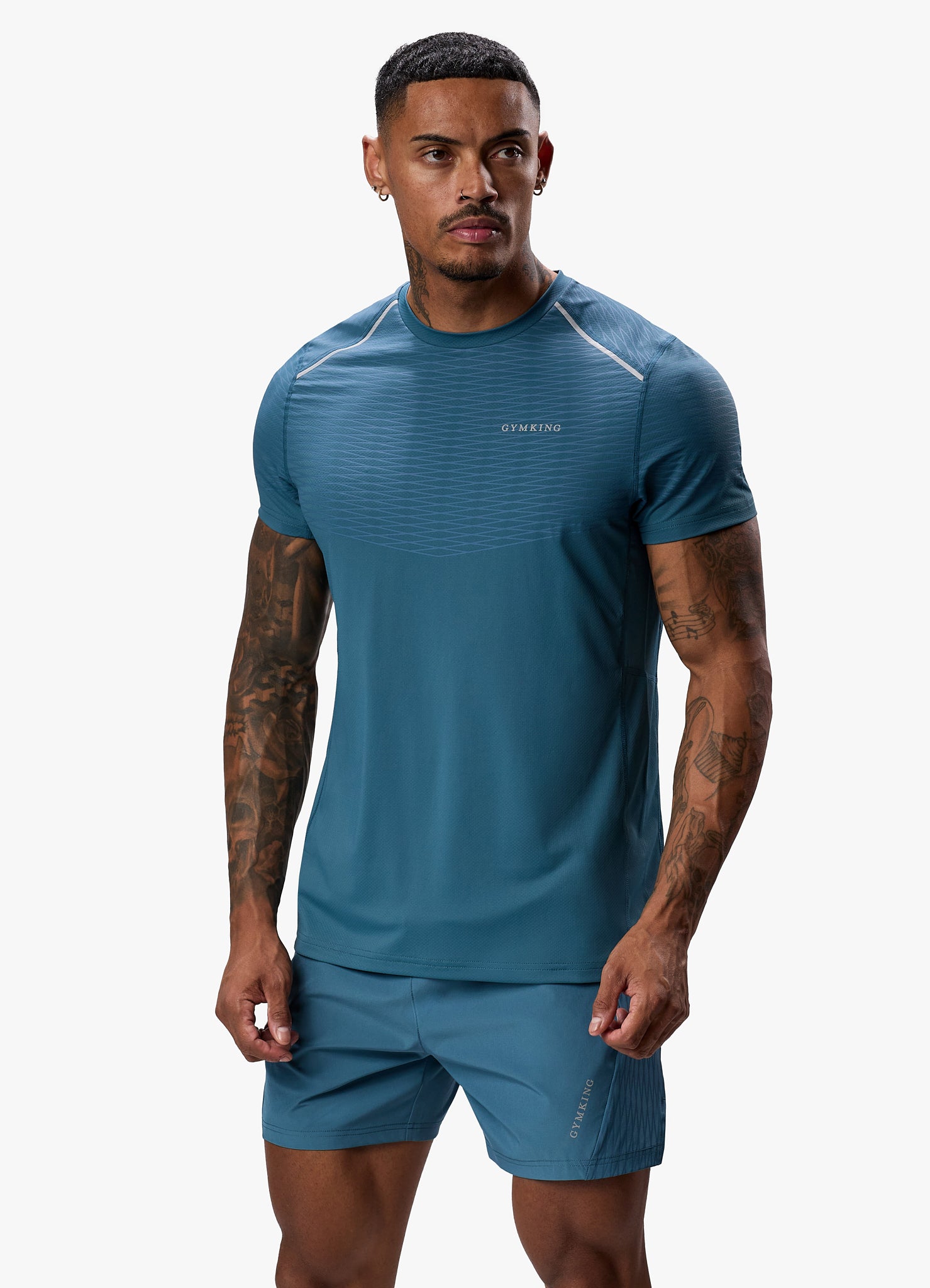 Gym King Divergent Tee - Lake Blue Xs