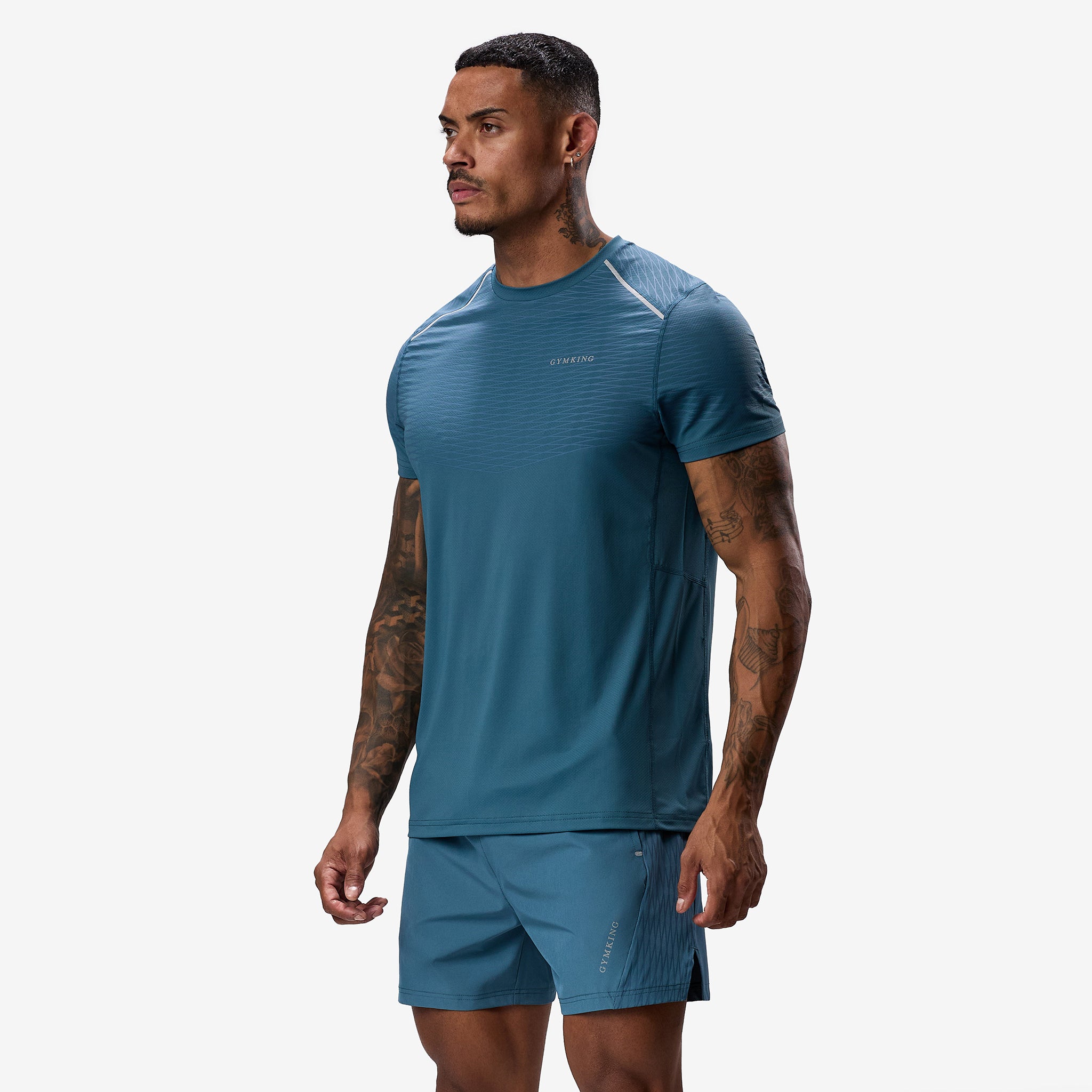 Gym King Divergent Tee - Lake Blue Xs