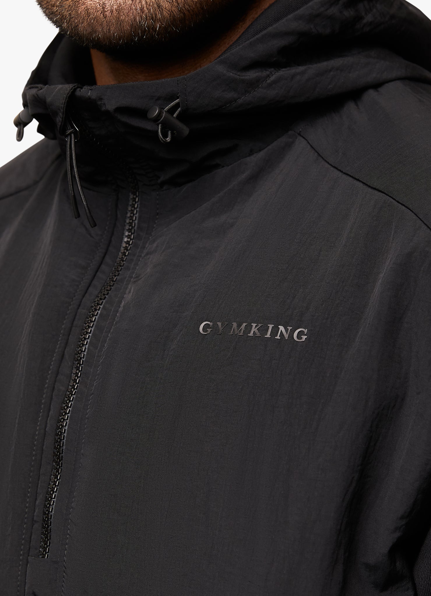 Gym King Eclipse 1/4 Zip Overhead Jacket - Black Xs