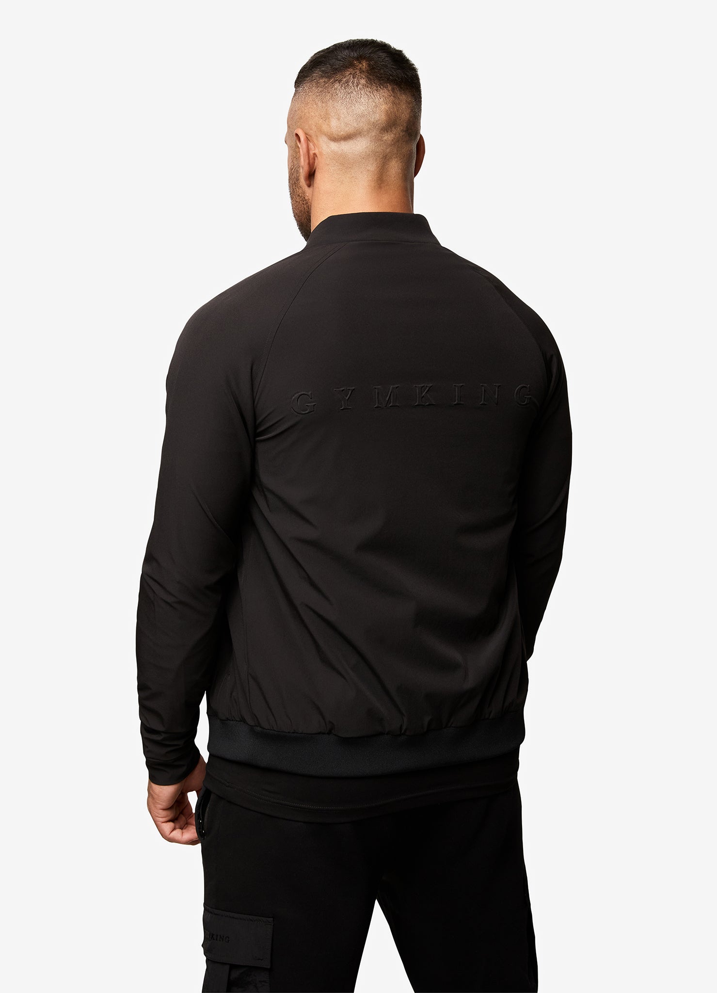 Gym King Eclipse Bomber Jacket - Black Xs