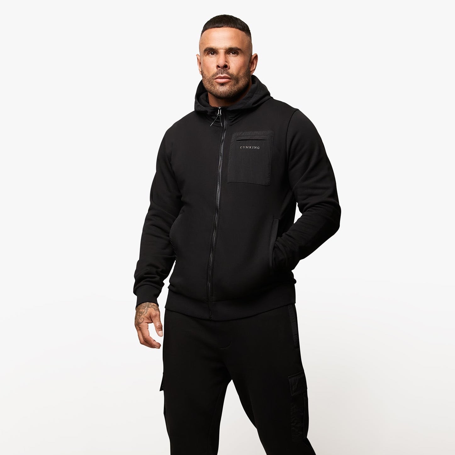 Gym King Eclipse FZ Hood - Black Xs