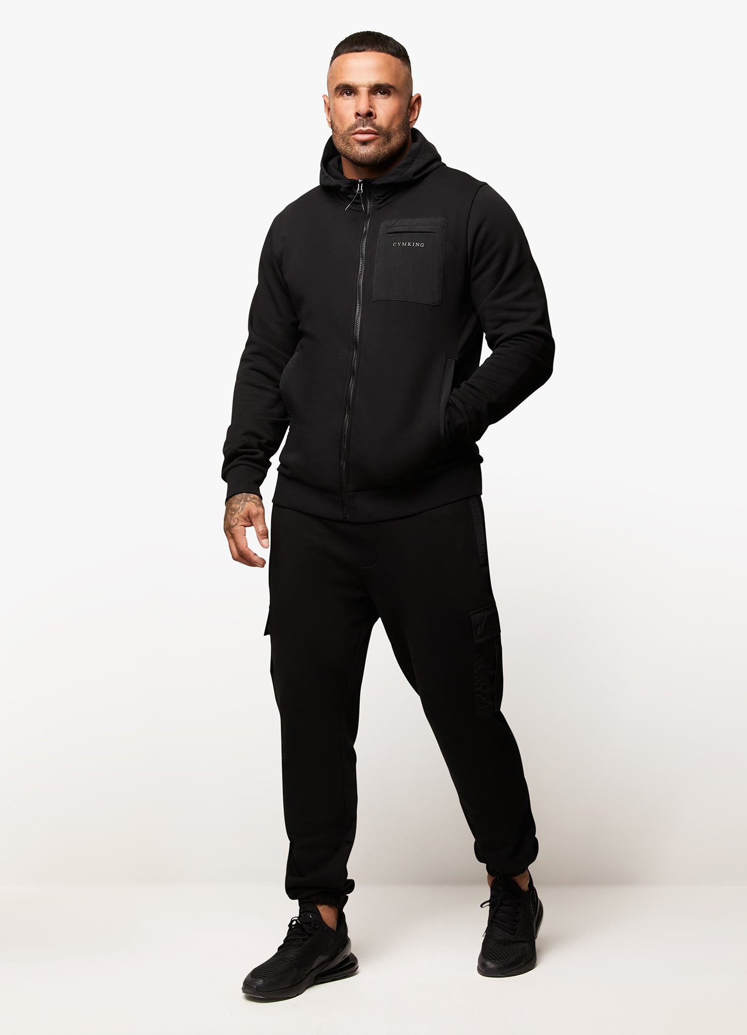 Gym King Eclipse FZ Hood - Black Xs