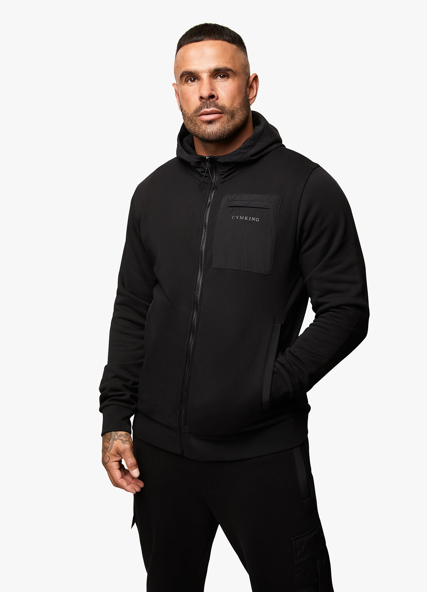 Gym King Eclipse FZ Hood - Black Xs