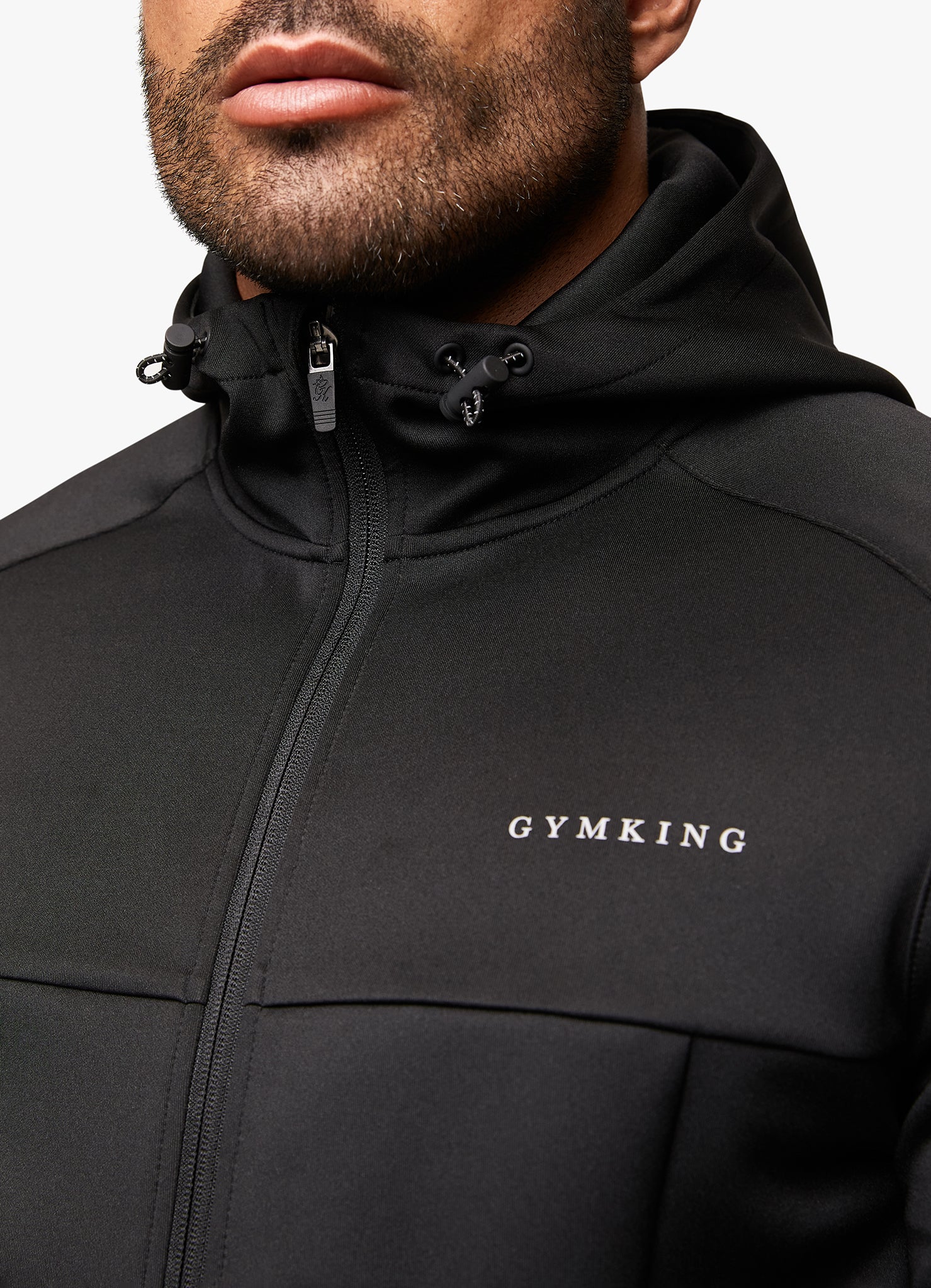 Gym King Eclipse Poly FZ Hood - Black S