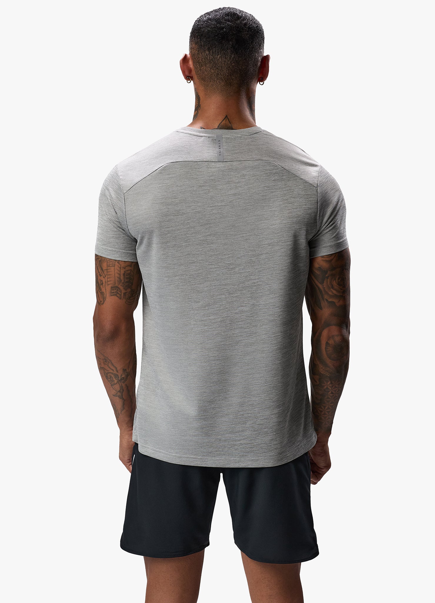 Gym King Element Tee - Grey Marl Xs