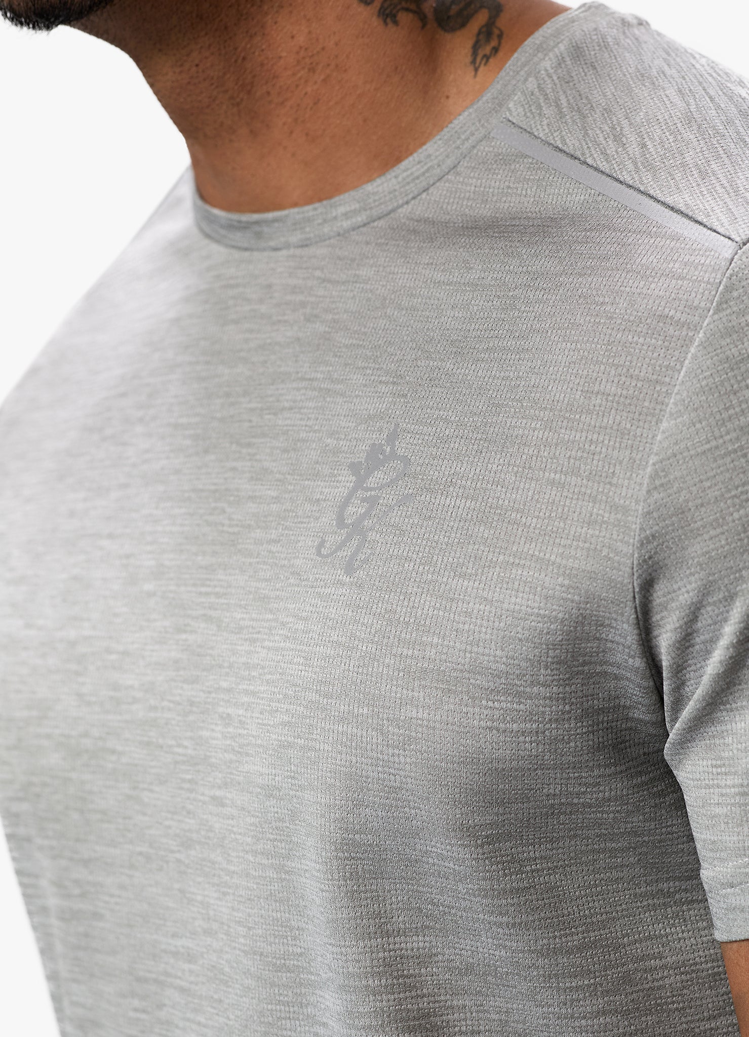 Gym King Element Tee - Grey Marl Xs