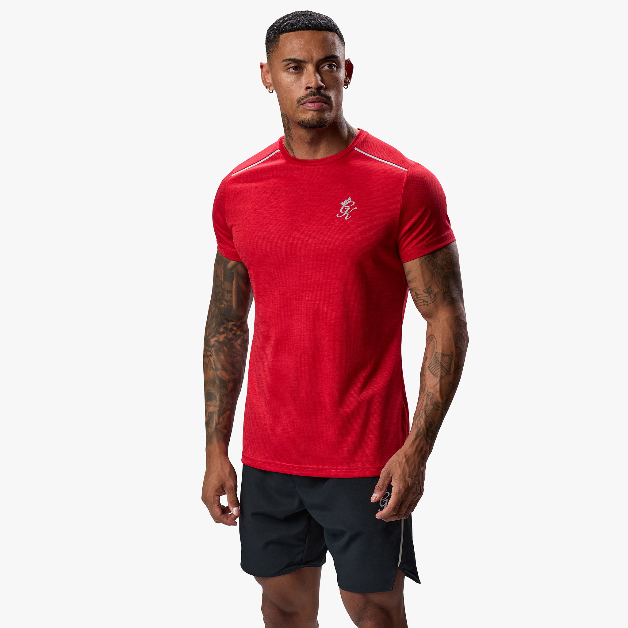 Gym King Element Tee - Pepper Red Marl Xs