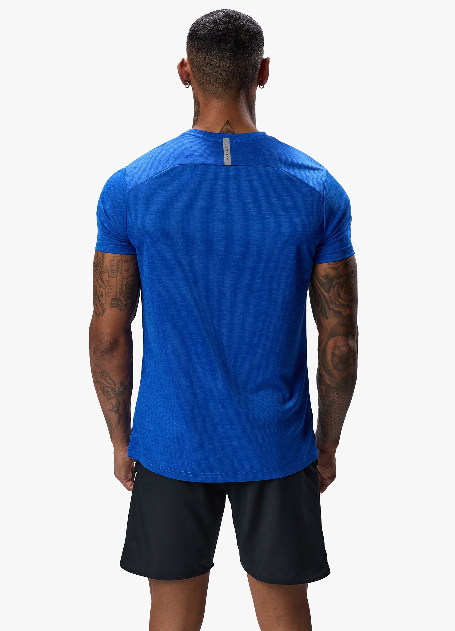 Gym King Element Tee - Sonic Blue Marl Xs