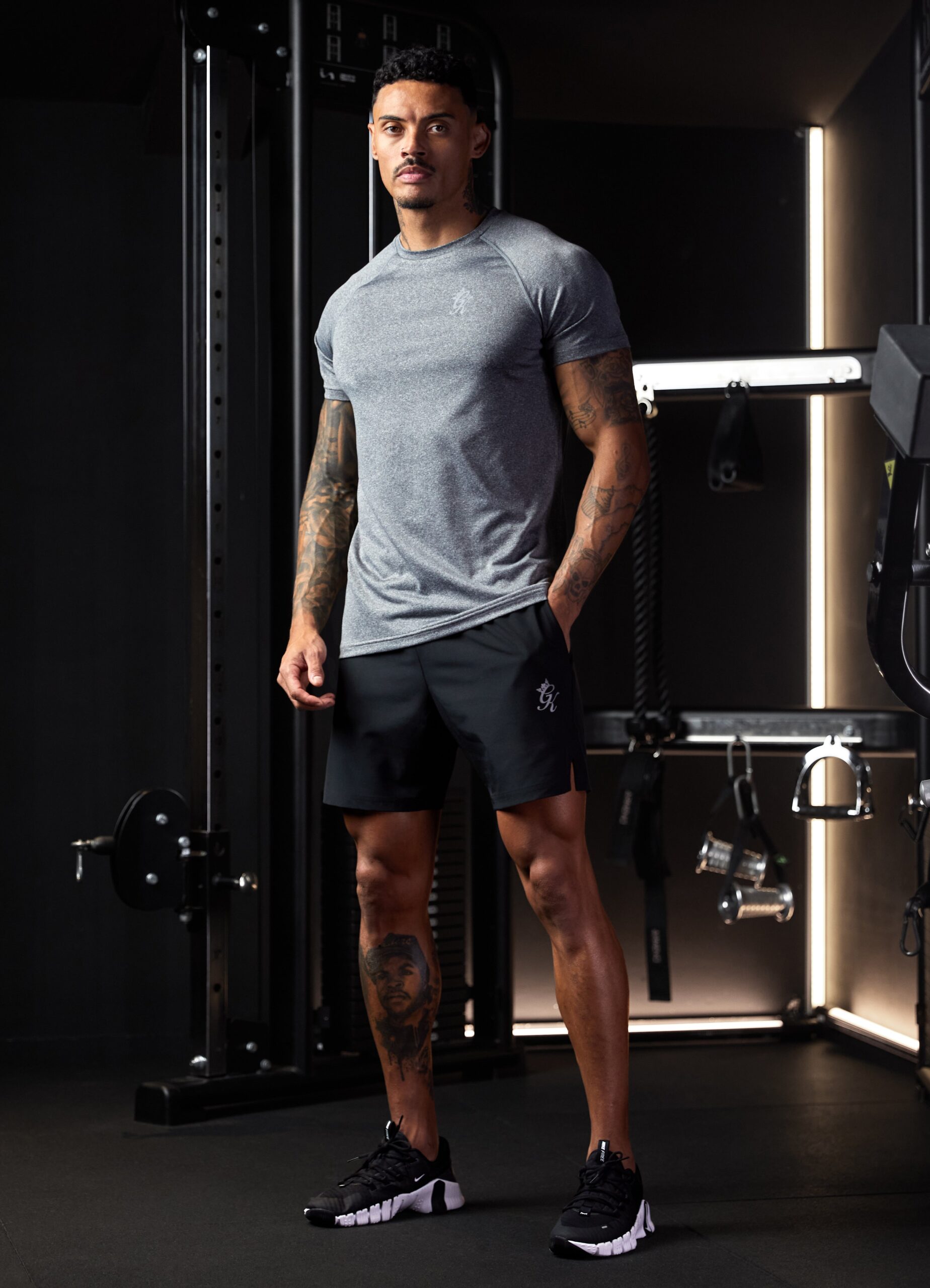 Gym King Energy Grindle Tee - Grey Marl Xs