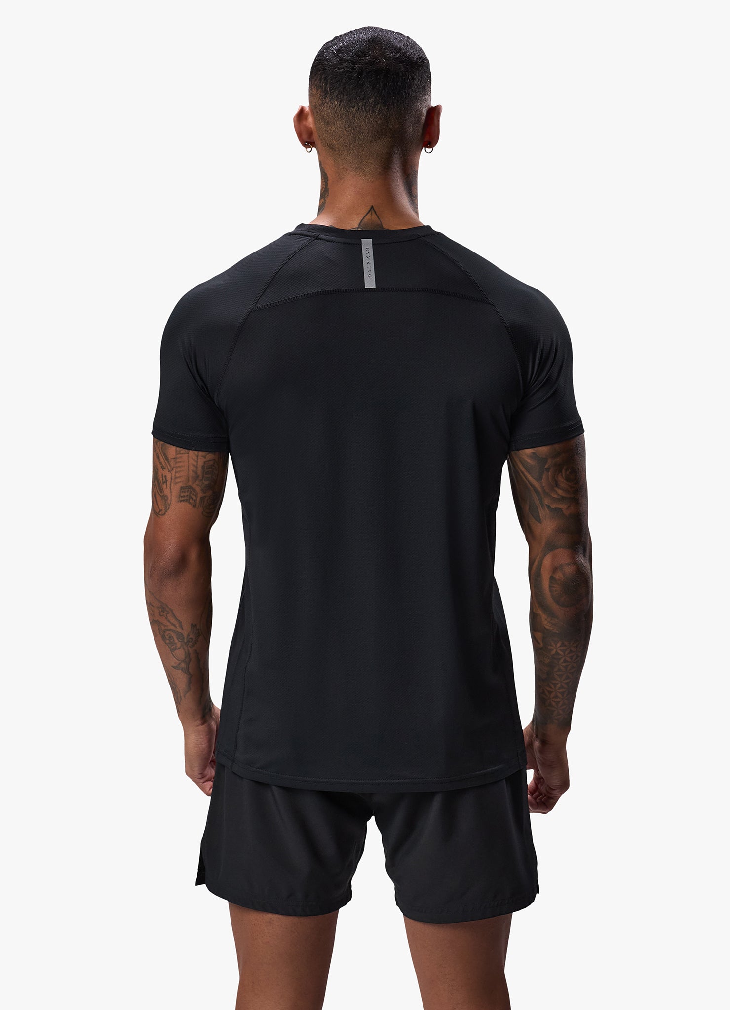 Gym King Energy Linear Tee - Black Xs