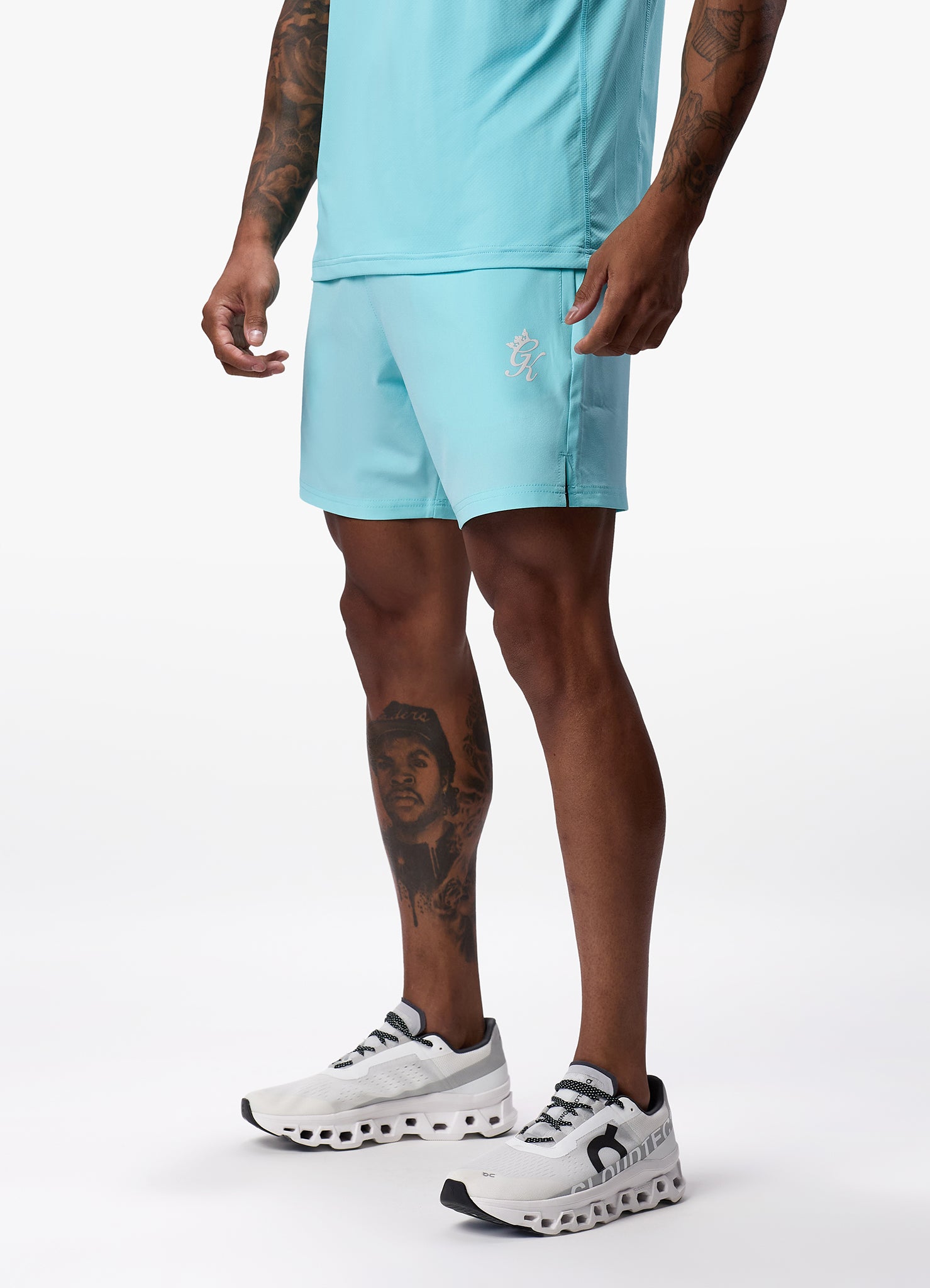 Gym King Energy Short - 6'' - Aqua Sky Xs