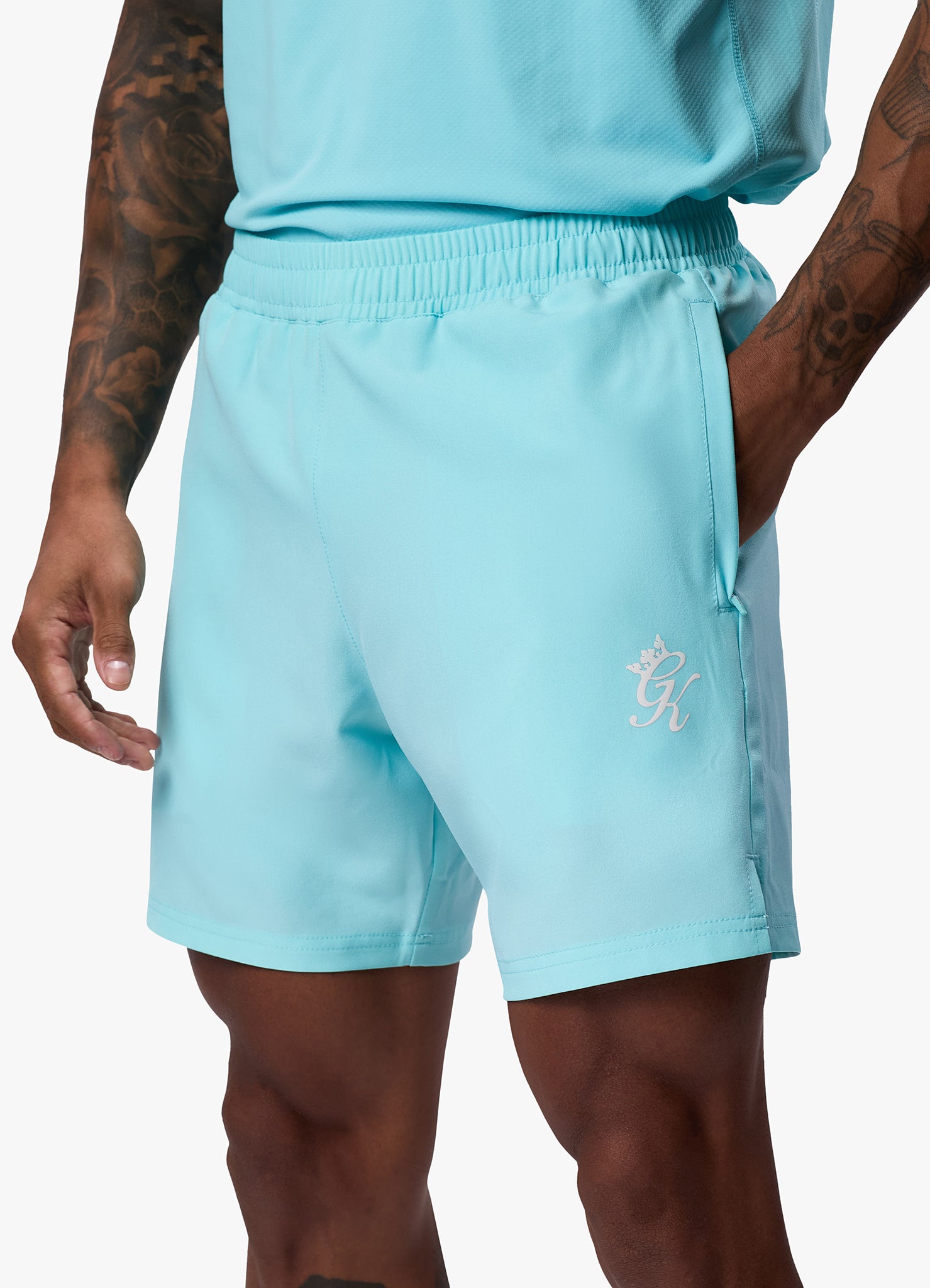 Gym King Energy Short - 6'' - Aqua Sky Xs