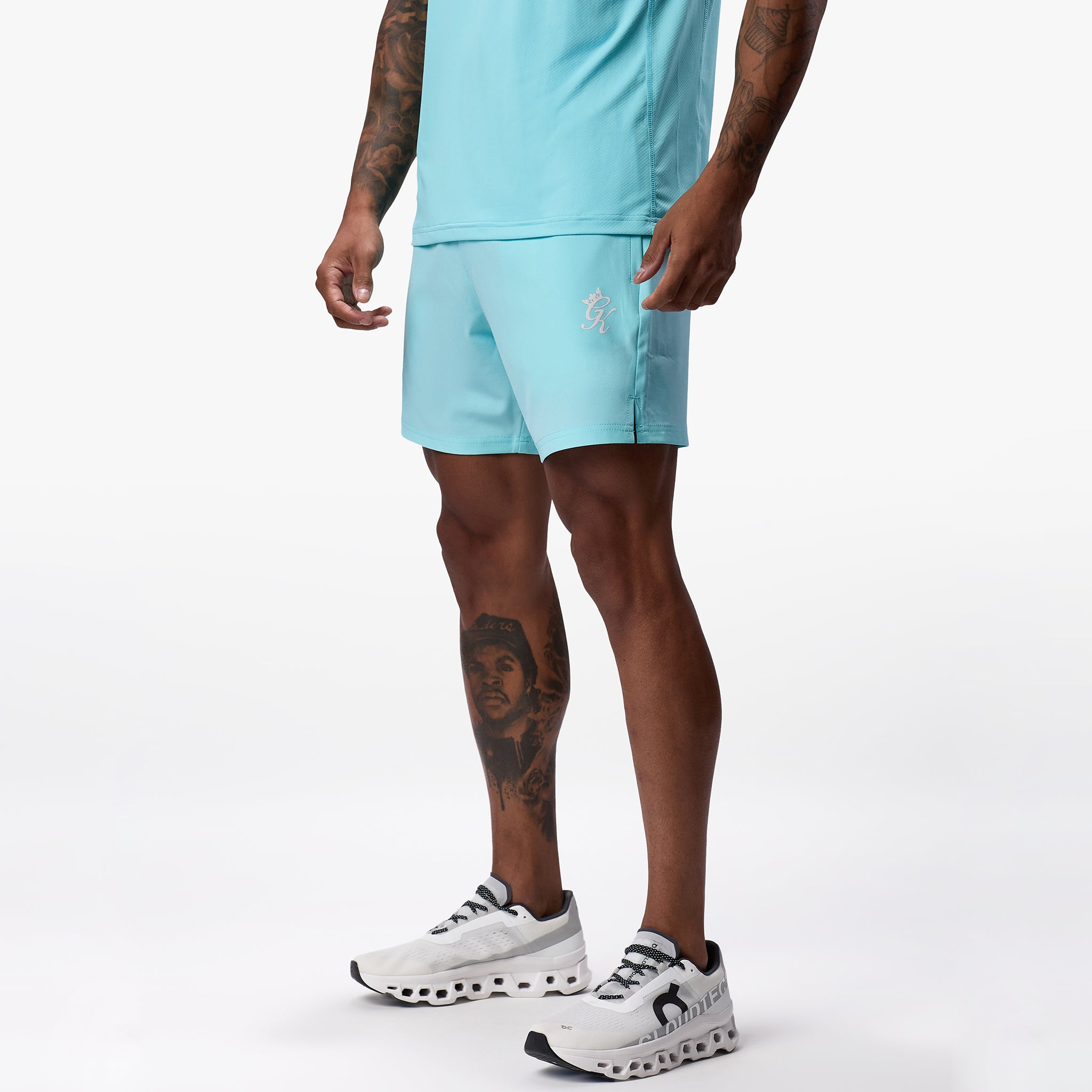 Gym King Energy Short - 6'' - Aqua Sky Xs