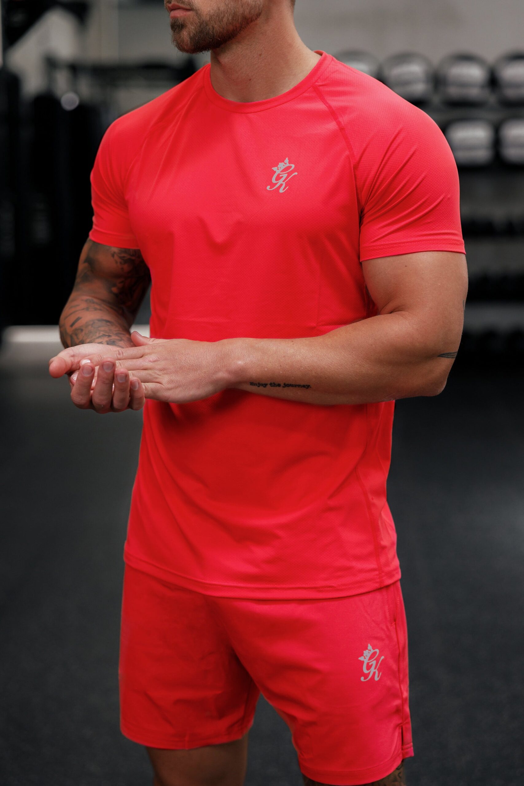 Gym King Energy Tee - Hot Red Xs