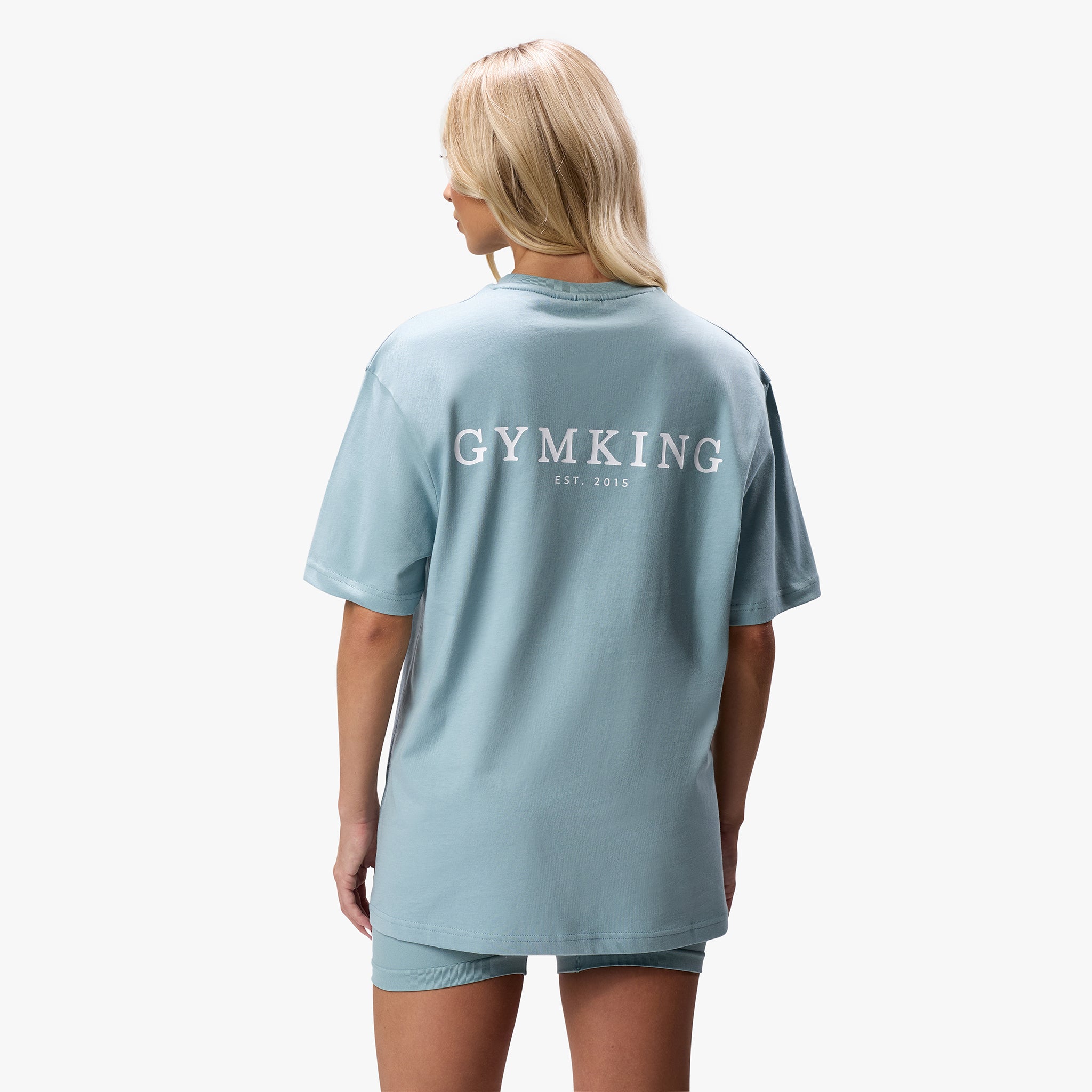 Gym King Established Boyfriend Tee - Stone Blue 6