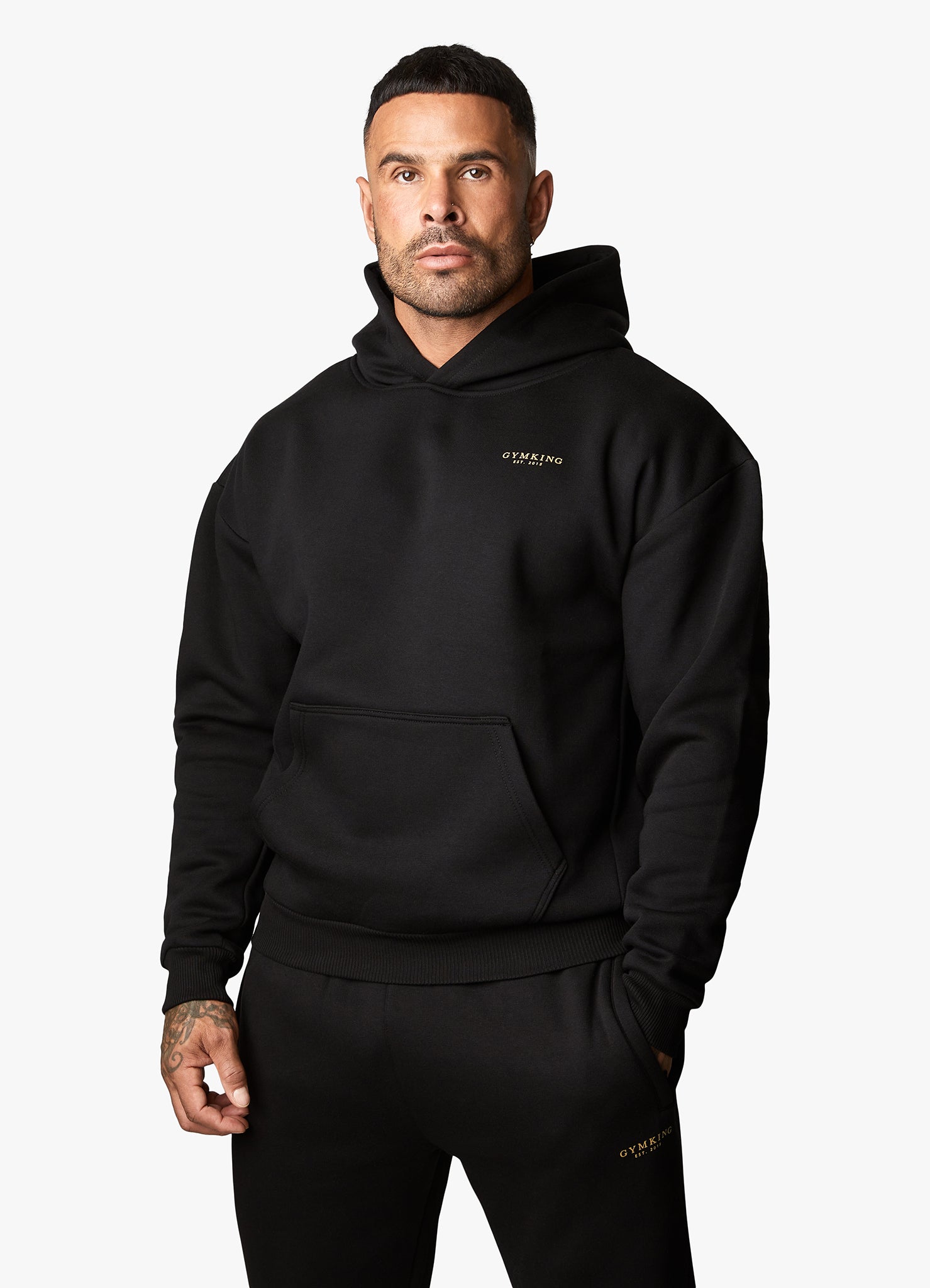 Gym King Established Hood - Black/Gold Xxl