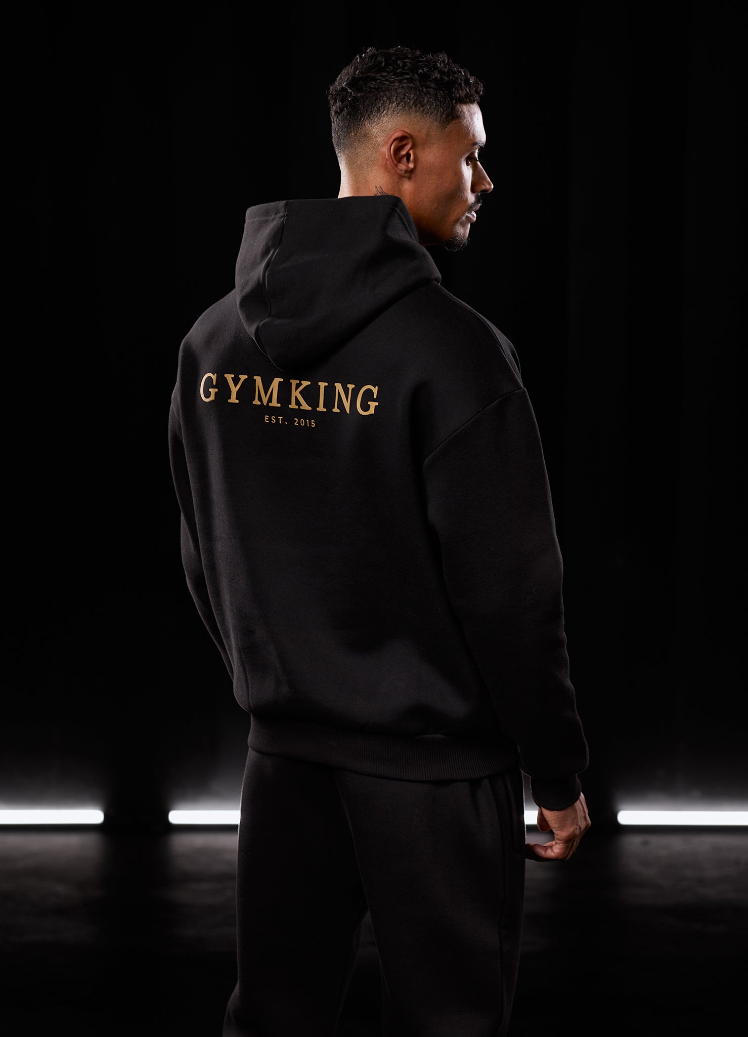 Gym King Established Hood - Black/Gold Xxl