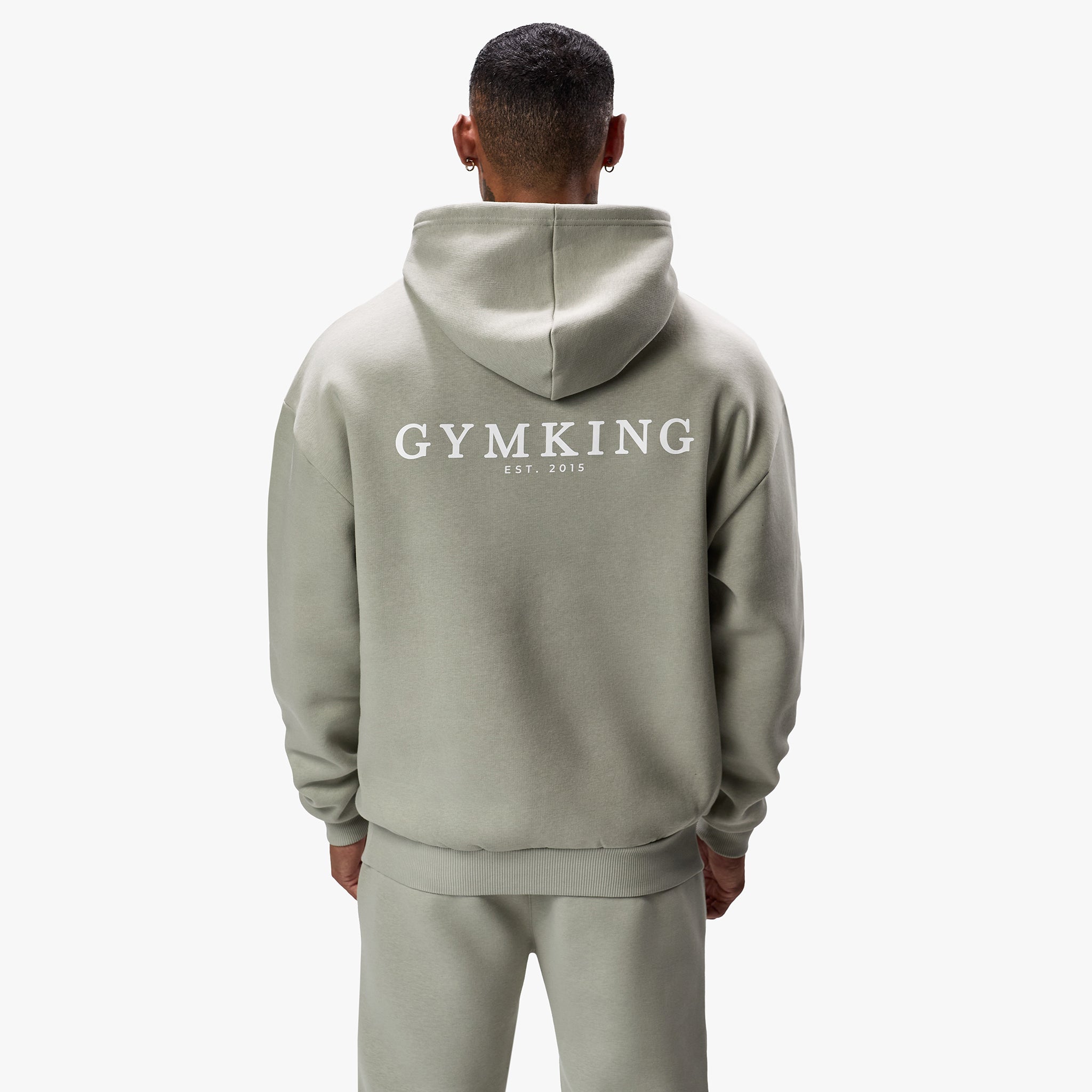 Gym King Established Hood - Sage Grey Xs