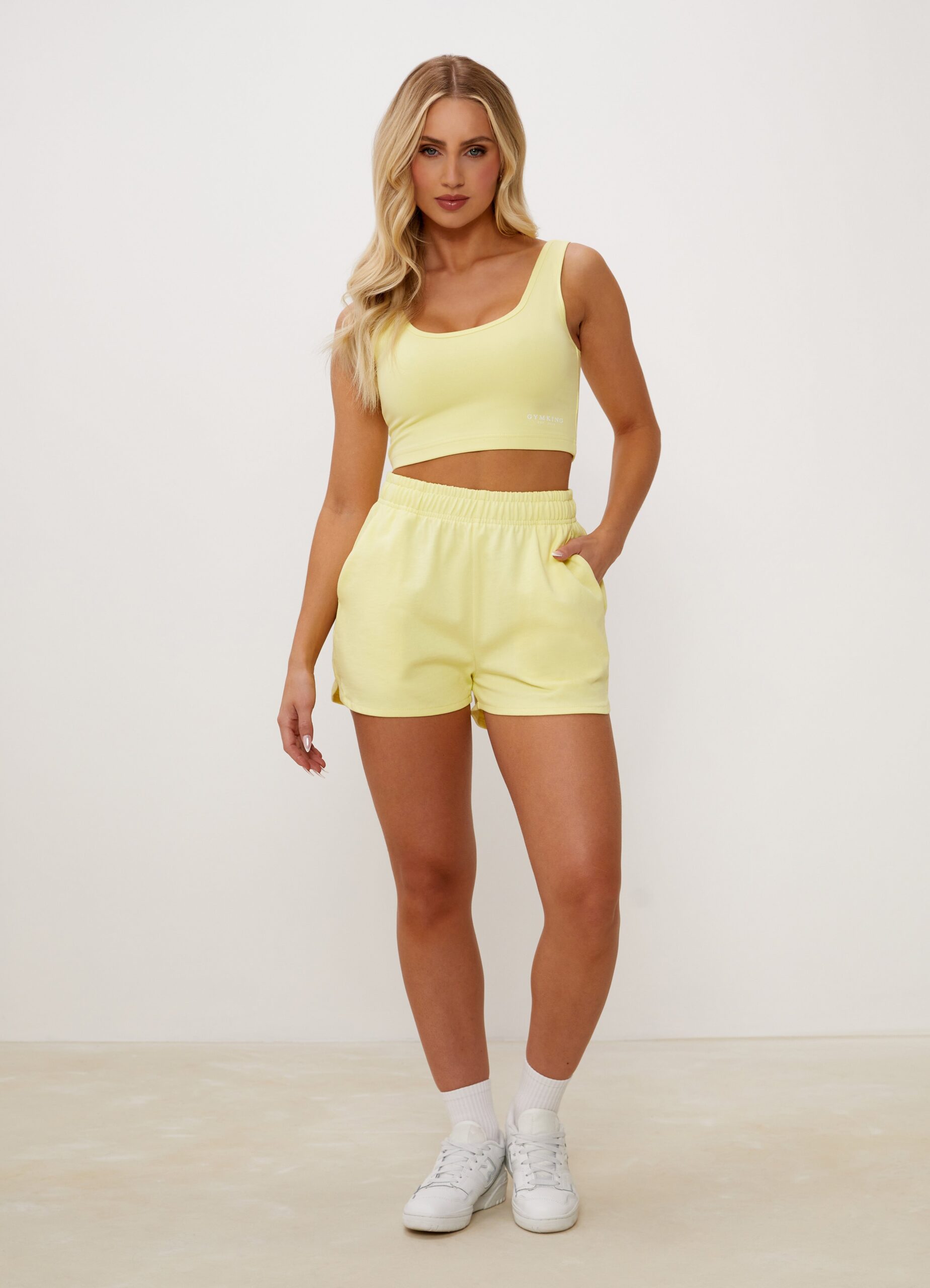 Gym King Established Jersey Short - Lemon Sherbet 12