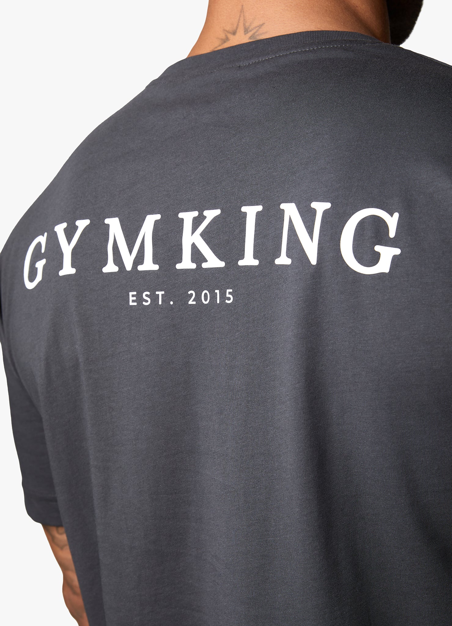 Gym King Established Tee - Dark Pewter S