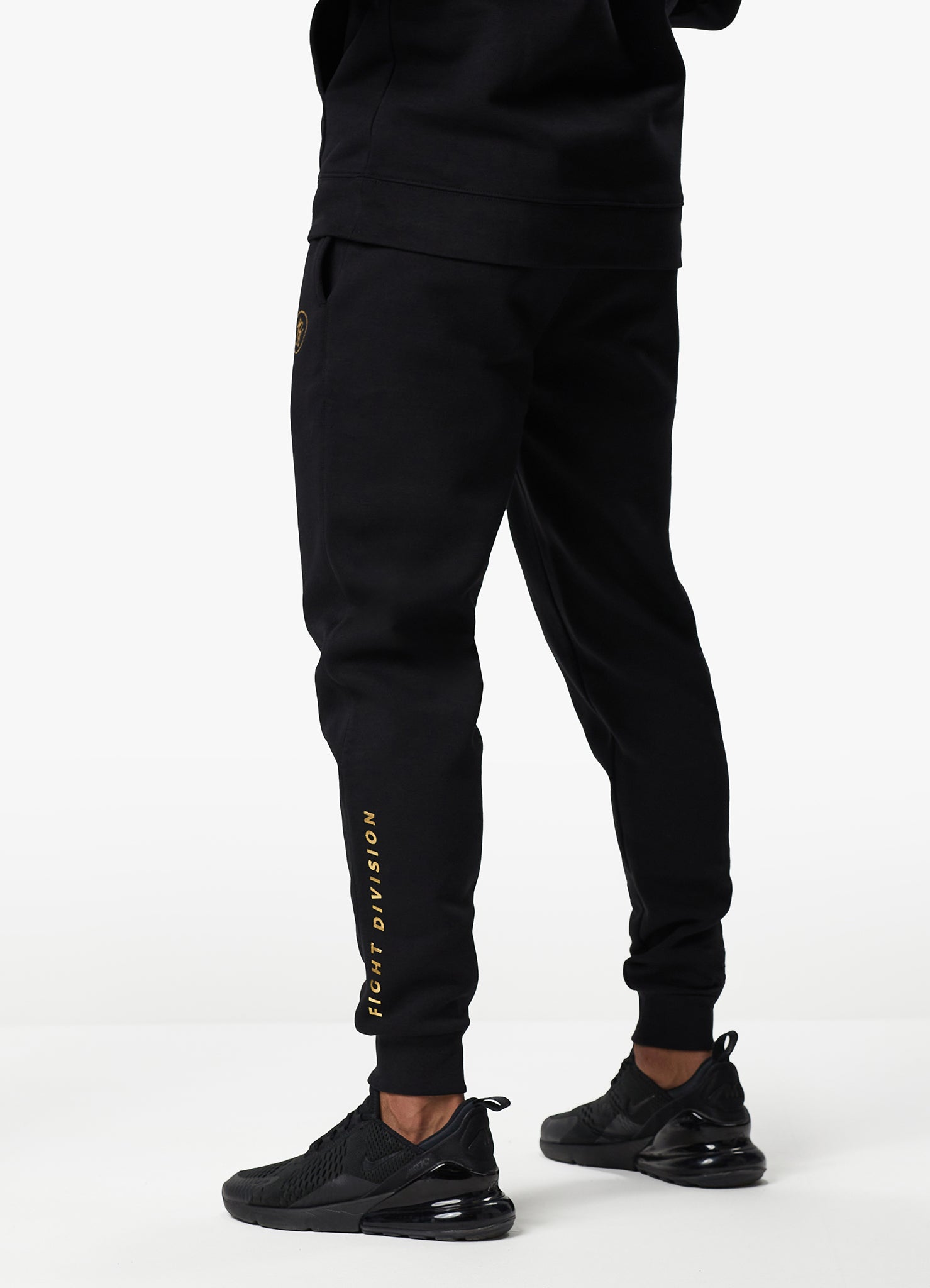 Gym King Fight Division Fleece Jogger - Black/Gold Xs